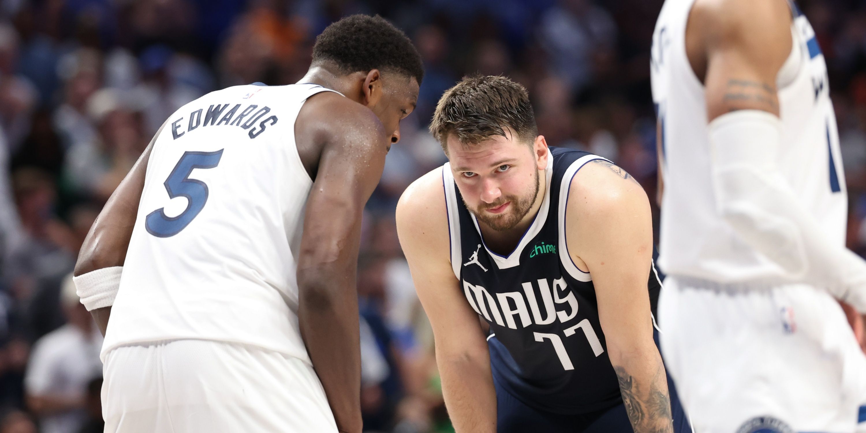 Luka Doncic and Anthony Edwards