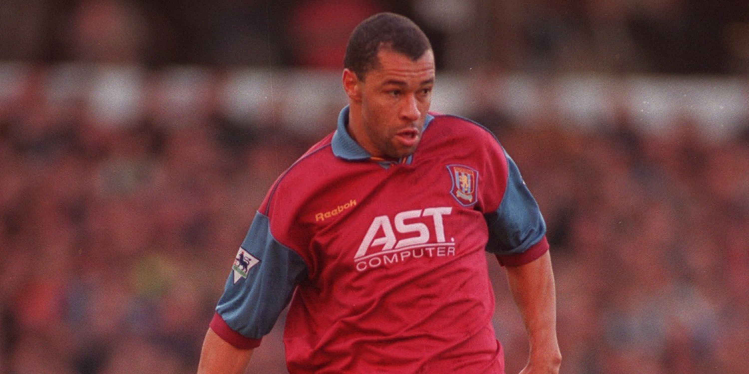 Paul McGrath playing for Aston Villa