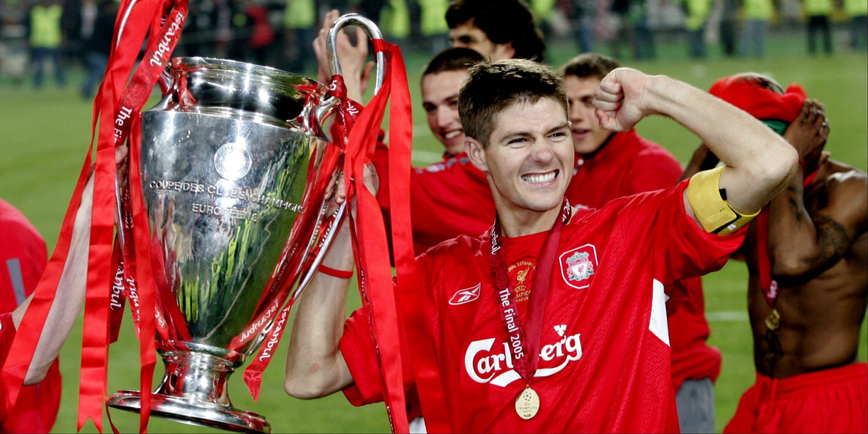 Steven Gerrard with the Champions League trophy