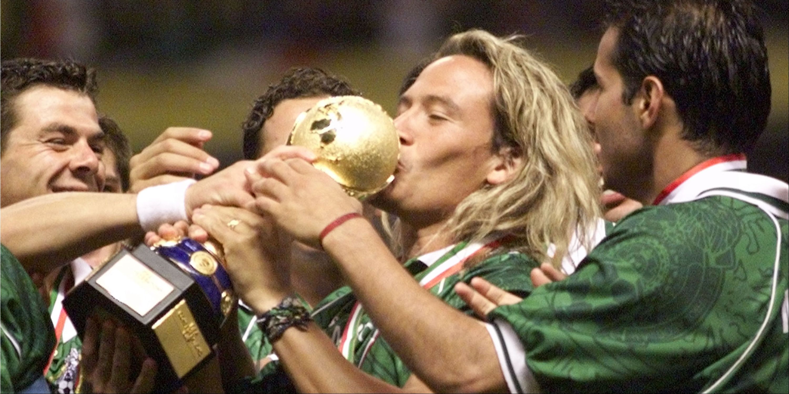 Luis Hernandez with the Confederations Cup