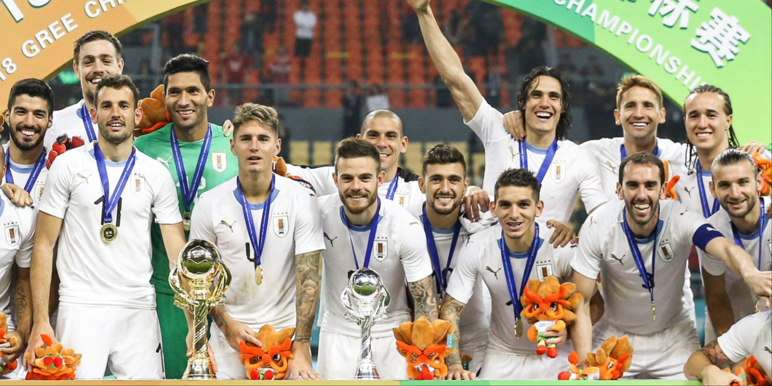 Uruguay players celebrating