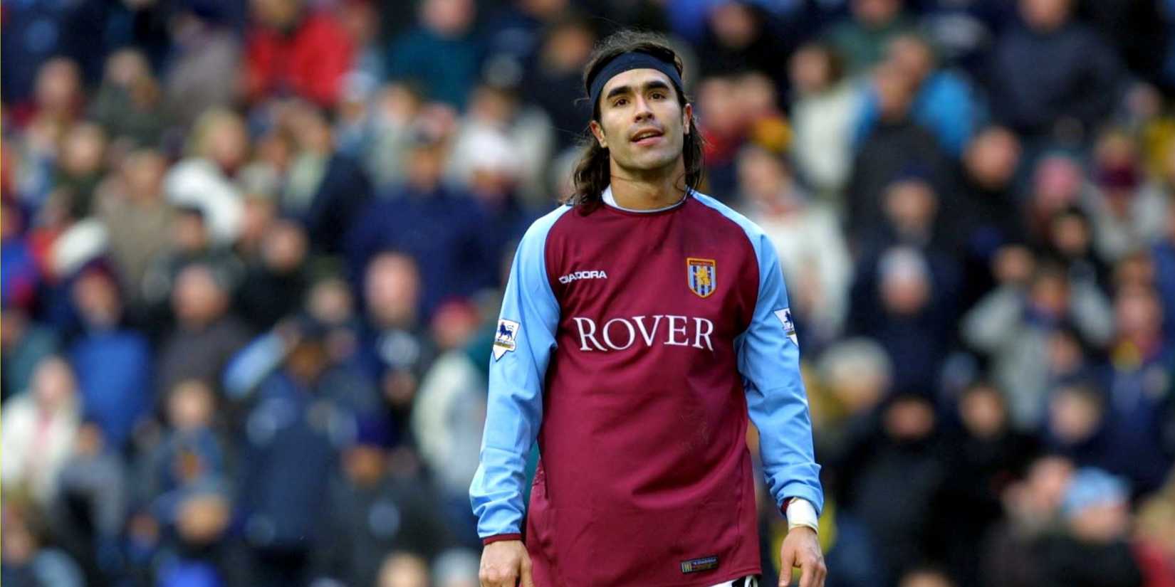 Juan Pablo Angel playing for Aston Villa