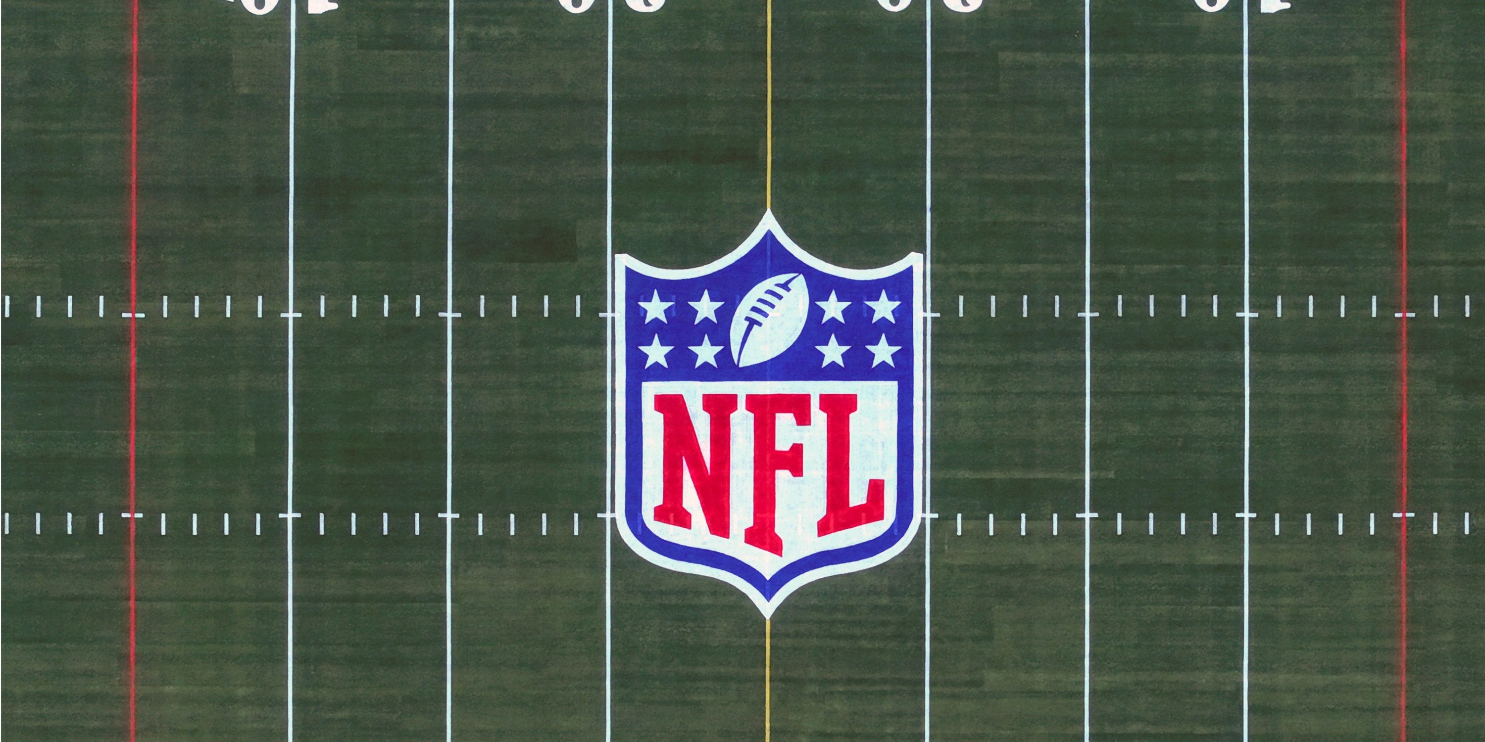 NFL logo on the field at the 2024 Pro Bowl Games.