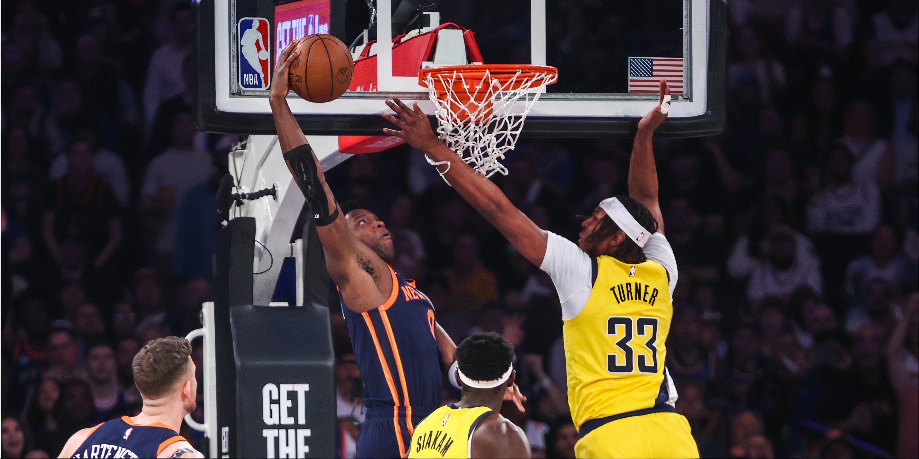 OG Anunoby and Myles Turner