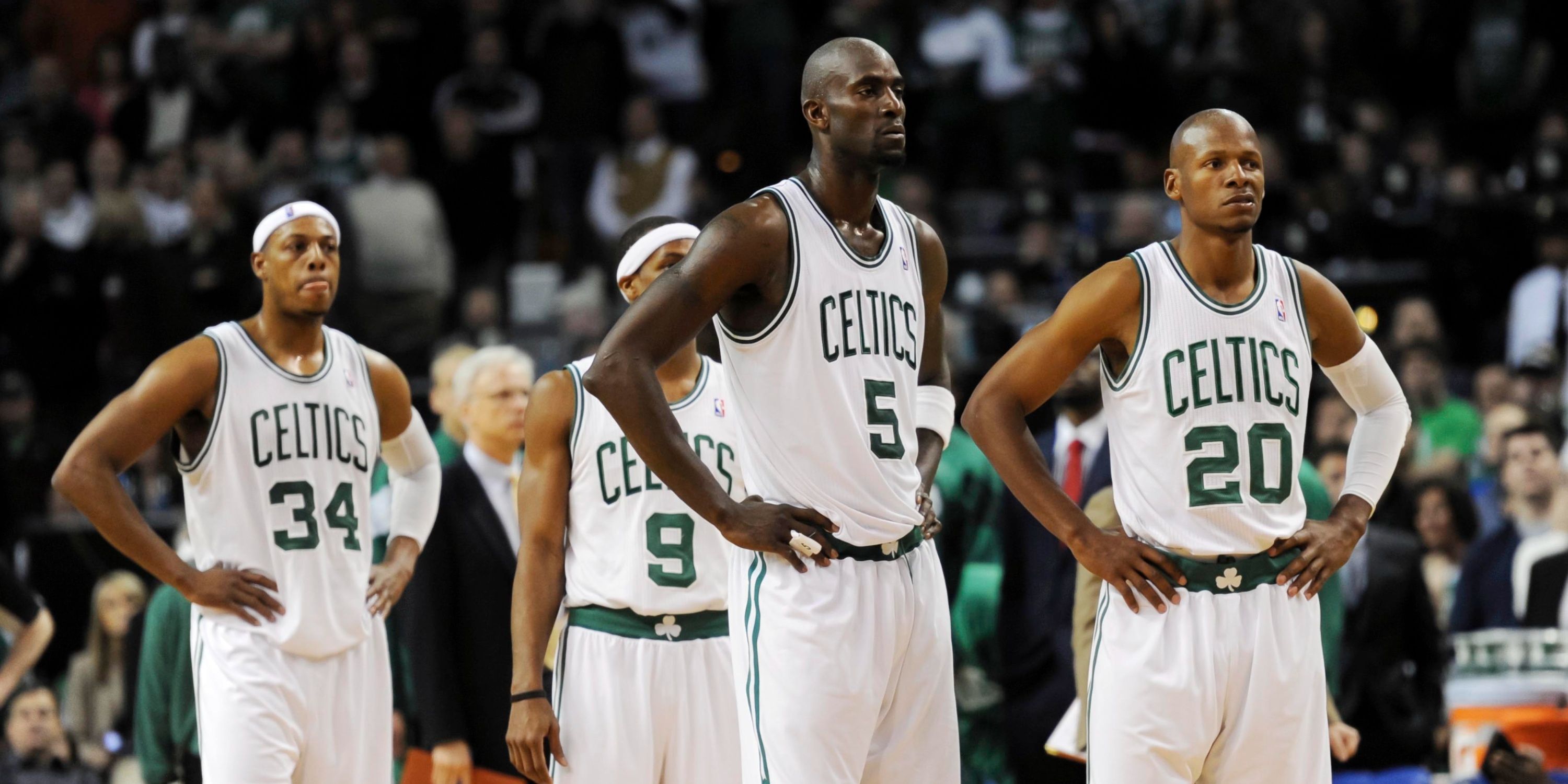 Paul Pierce Kevin Garnett and Ray Allen