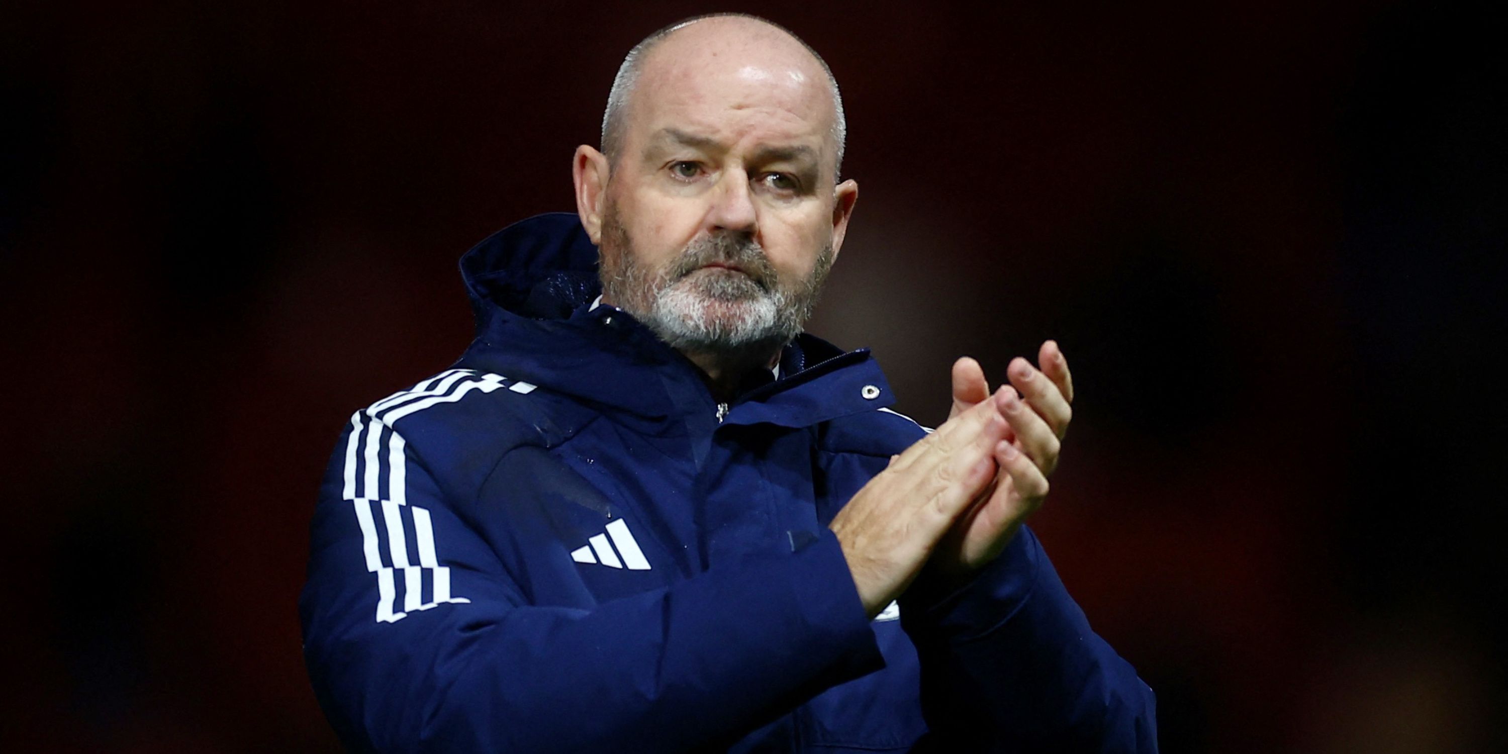 Scotland manager Steve Clarke applauding