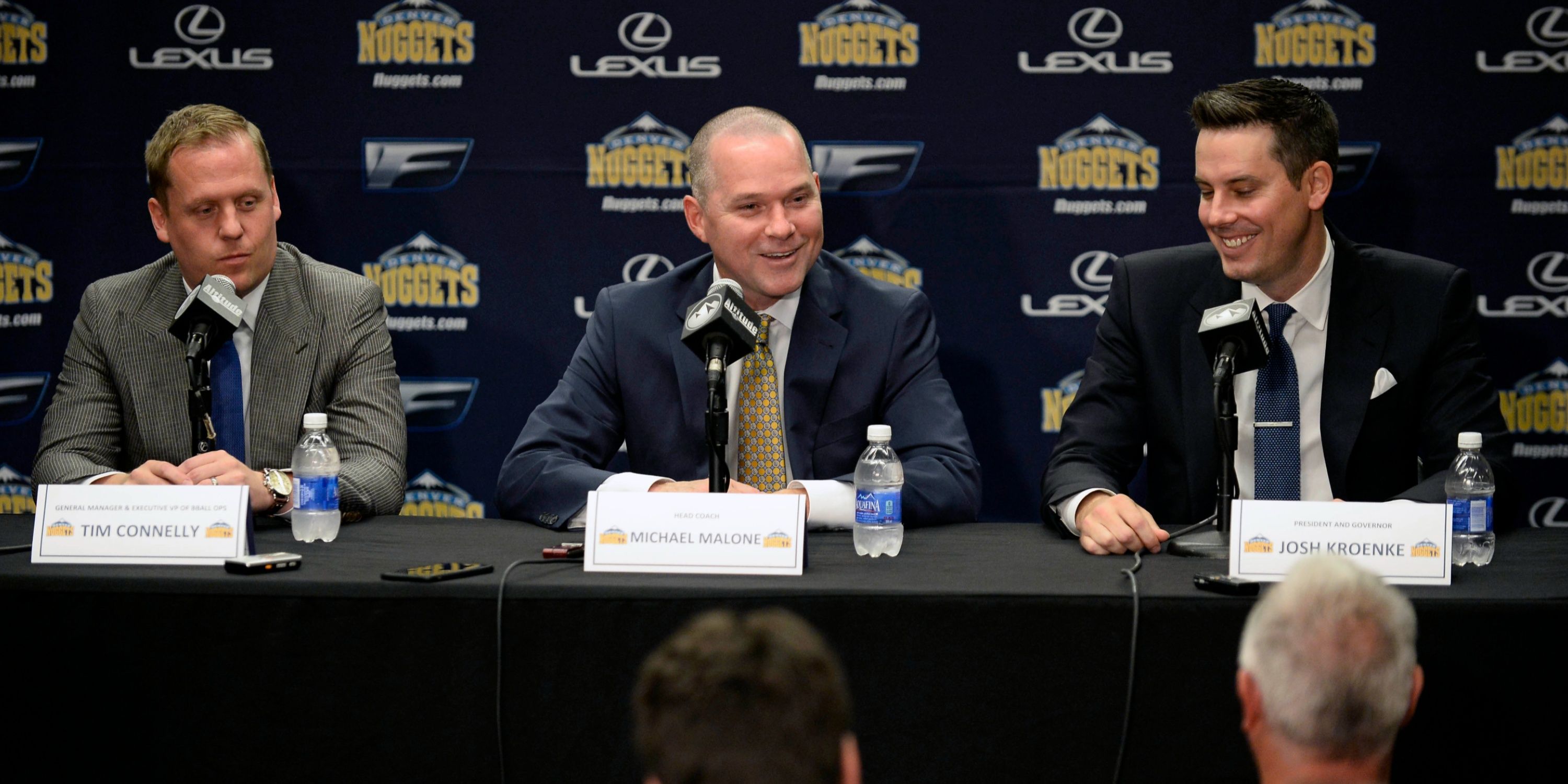 Tim Connelly Michael Malone and Josh Kroenke