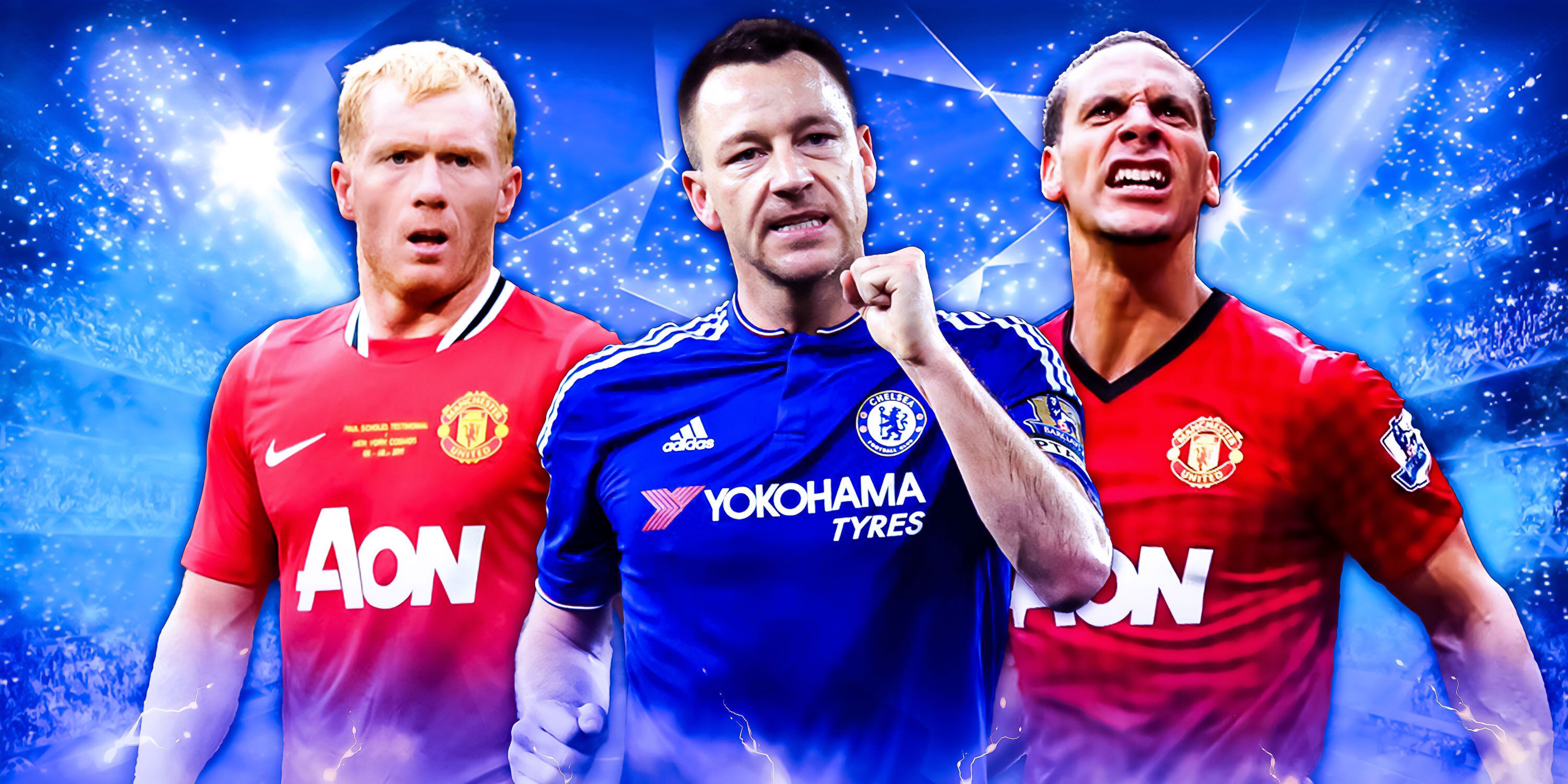 A custom image of Paul Scholes, John Terry and Rio Ferdinand