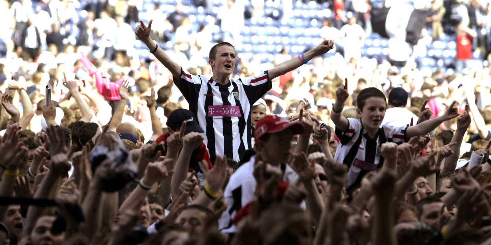 West Brom fans celebrate survival in 2005