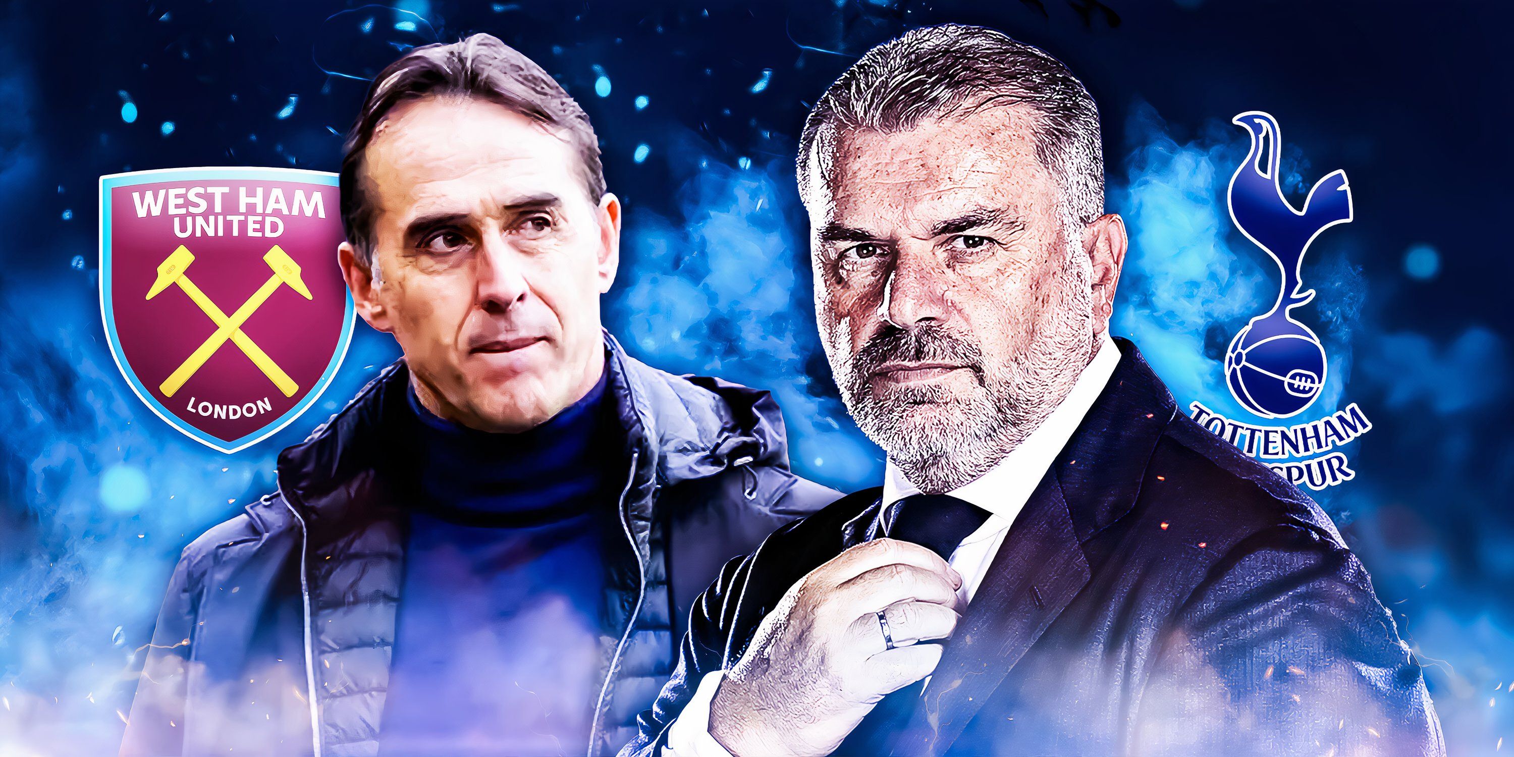 Incoming West Ham United boss Julen Lopetegui and Tottenham Hotspur chief Ange Postecoglou