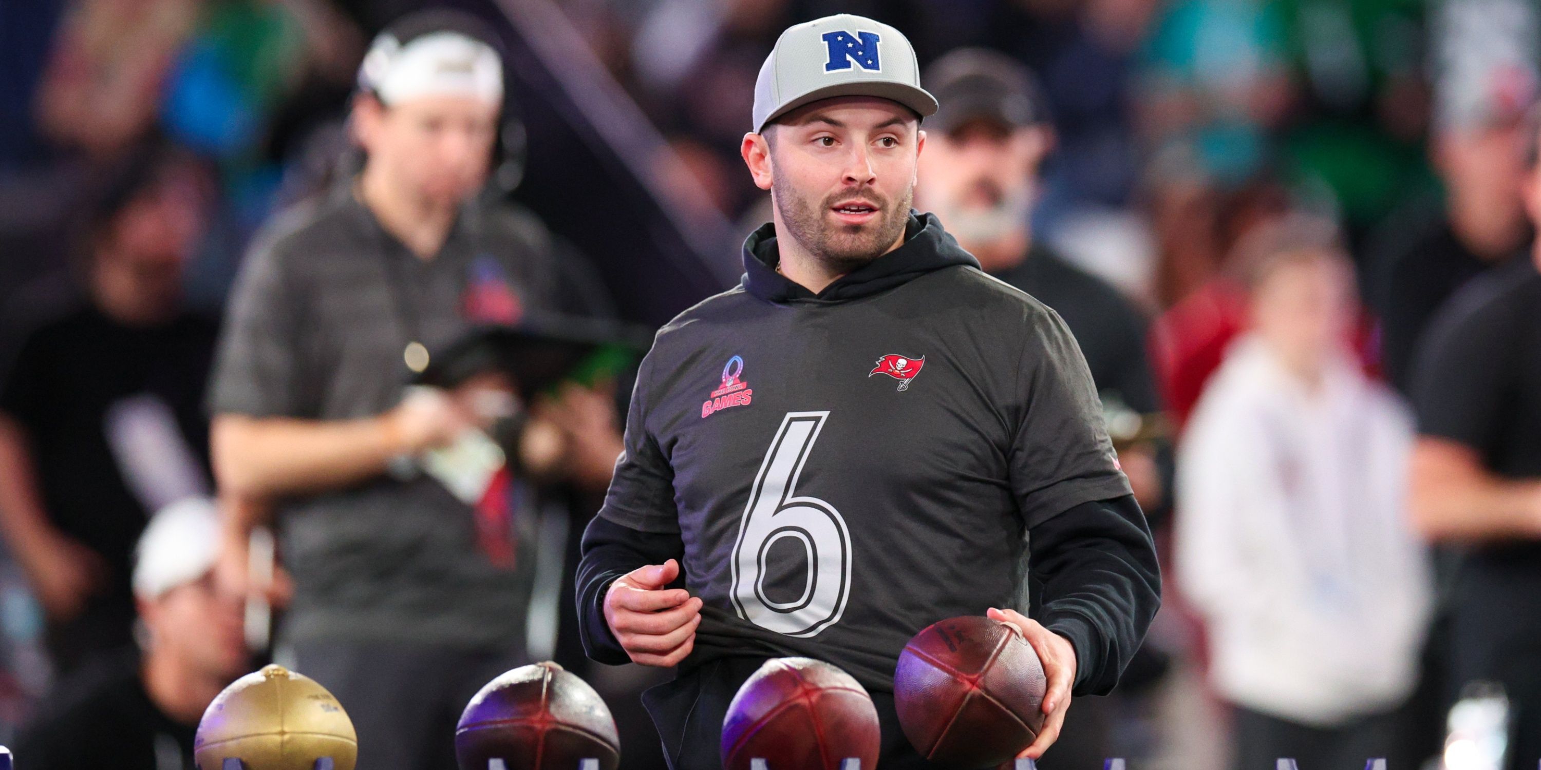 Baker Mayfield at the 2024 Pro Bowl Games.