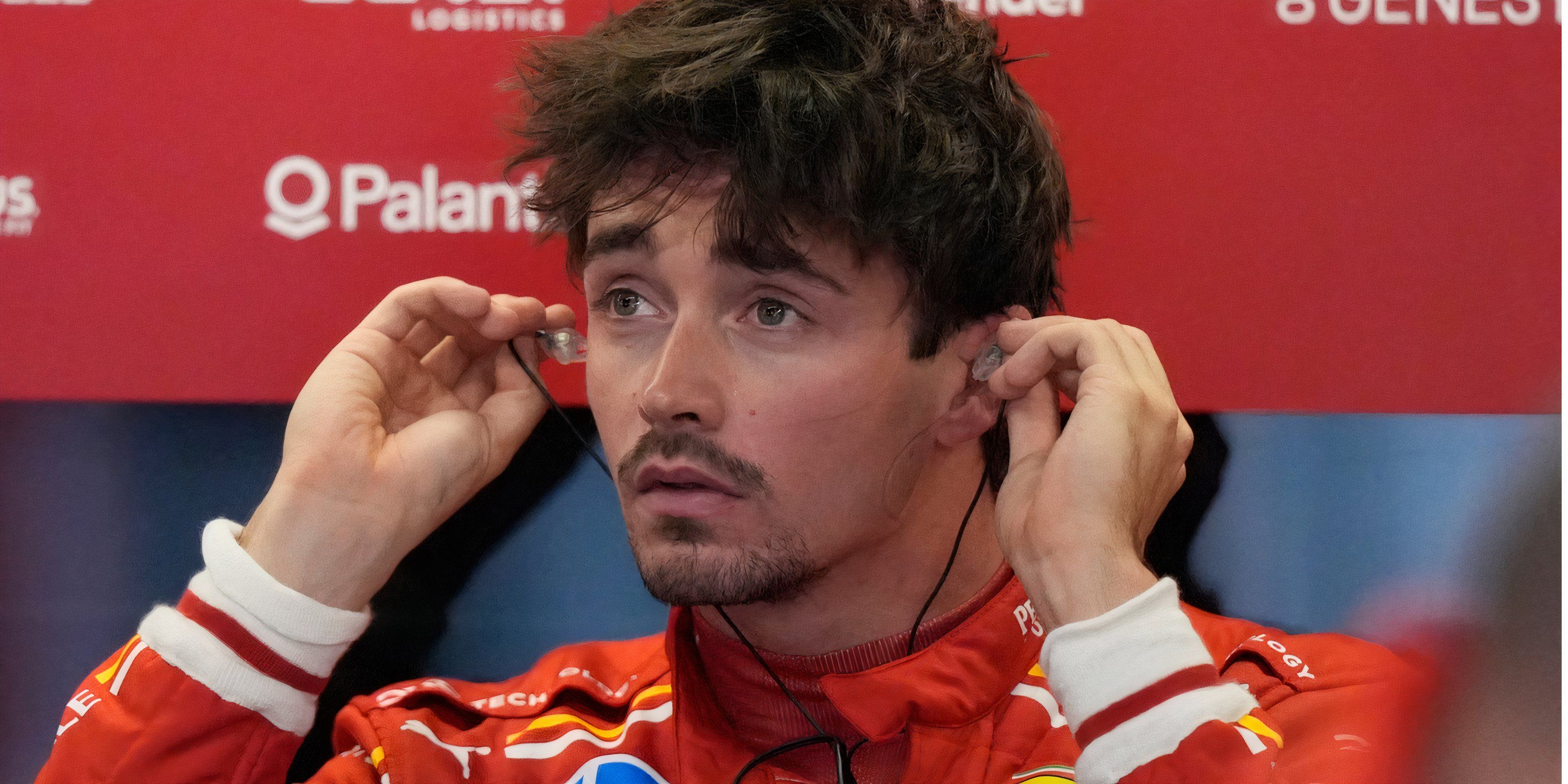 Charles Leclerc looks troubled