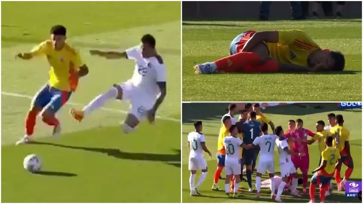 Mass brawl breaks out after horrific challenge on Luis Diaz in Colombia vs Bolivia