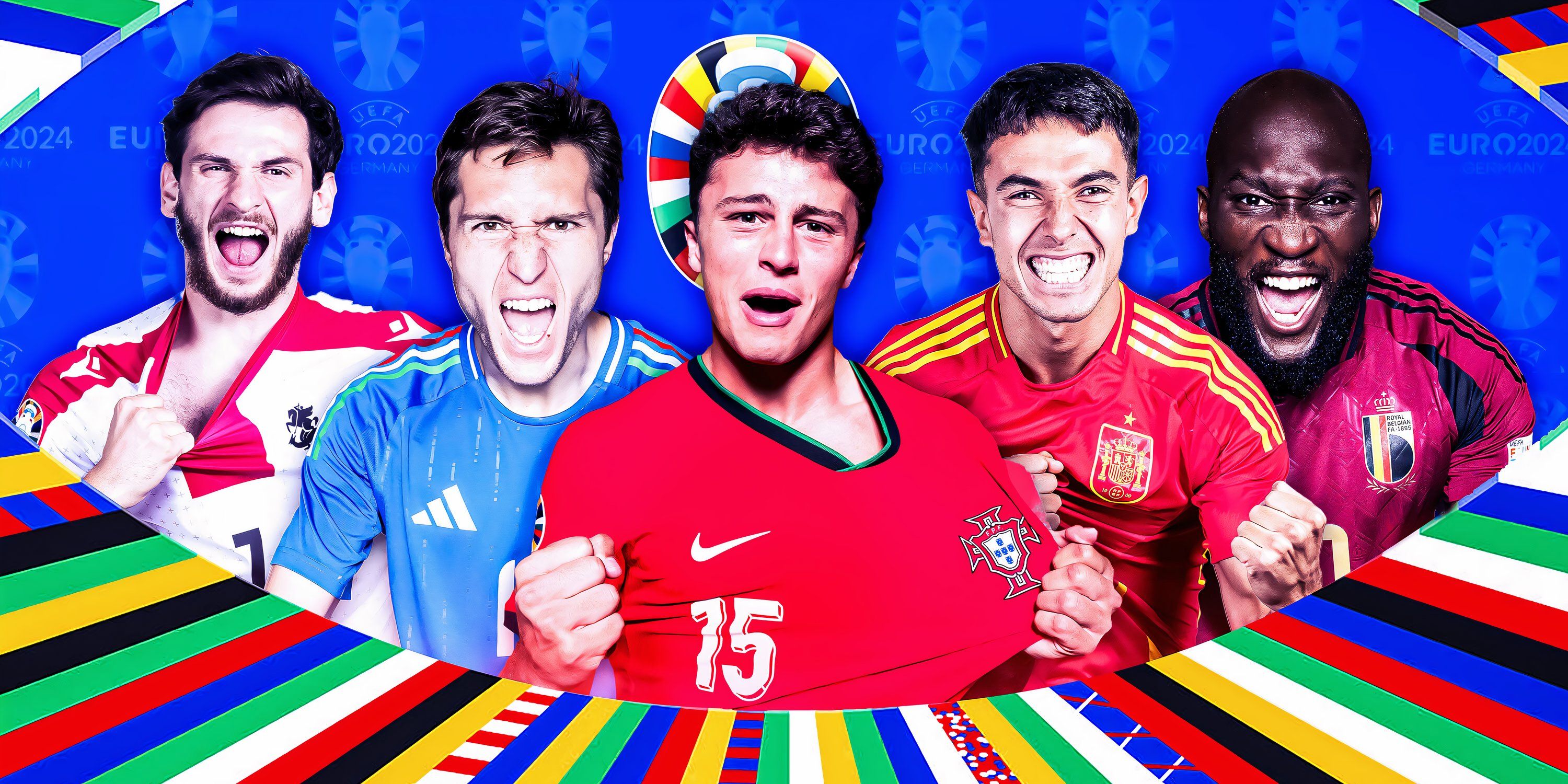 Georgia winger Khvicha Kvaratskhelia, Italy talisman Federico Chiesa, Portugal teenager Joao Neves, Spain defensive midfielder Martin Zubimendi and Belgium striker Romelu Lukaku