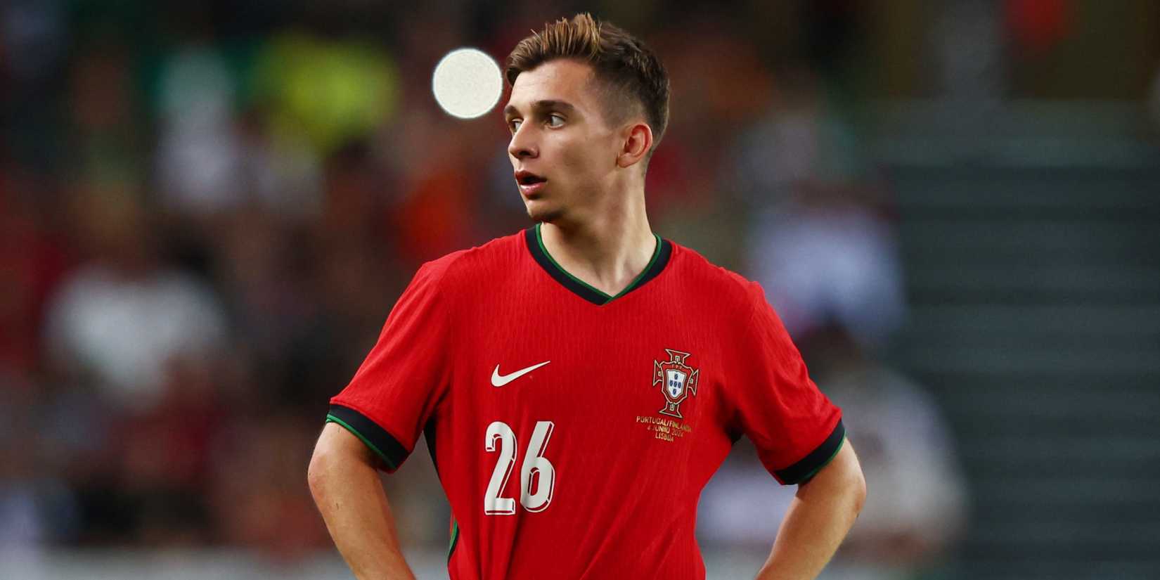 Francisco Conceicao wearing Portugal's Euro 2024 kit