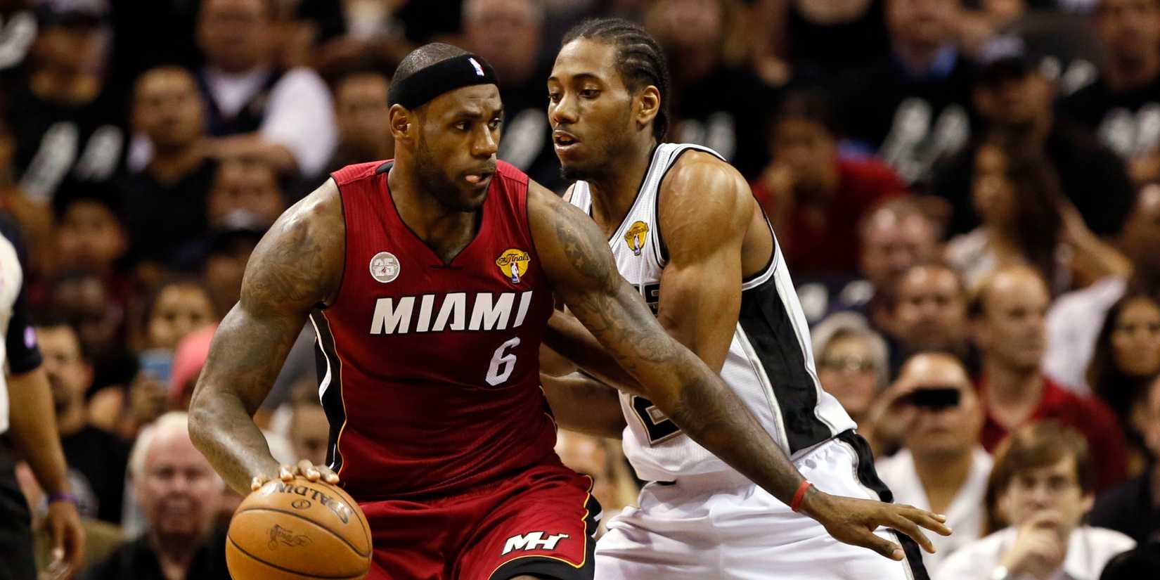 Heat forward LeBron James vs. Spurs forward Kawhi Leonard