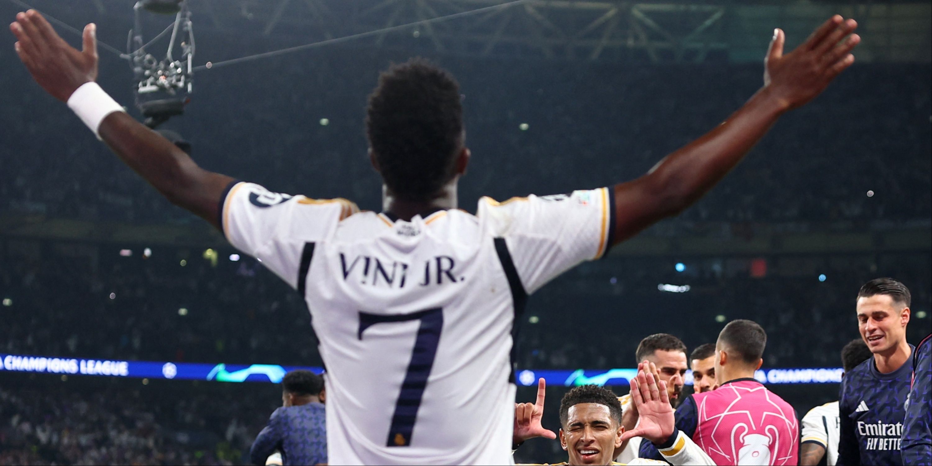 Vinicius Jr. celebrating for Real Madrid