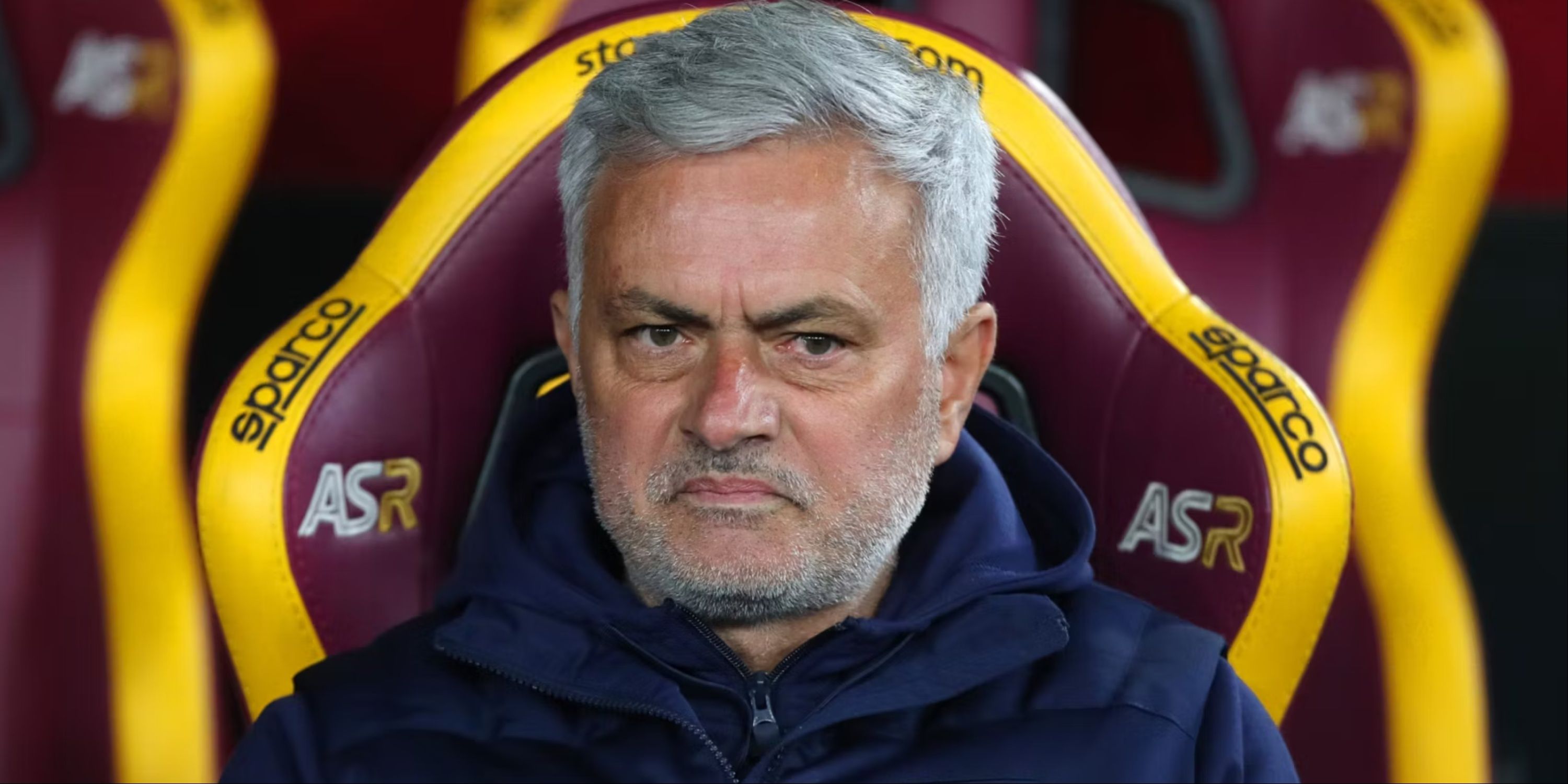 Jose Mourinho in the Roma dugout