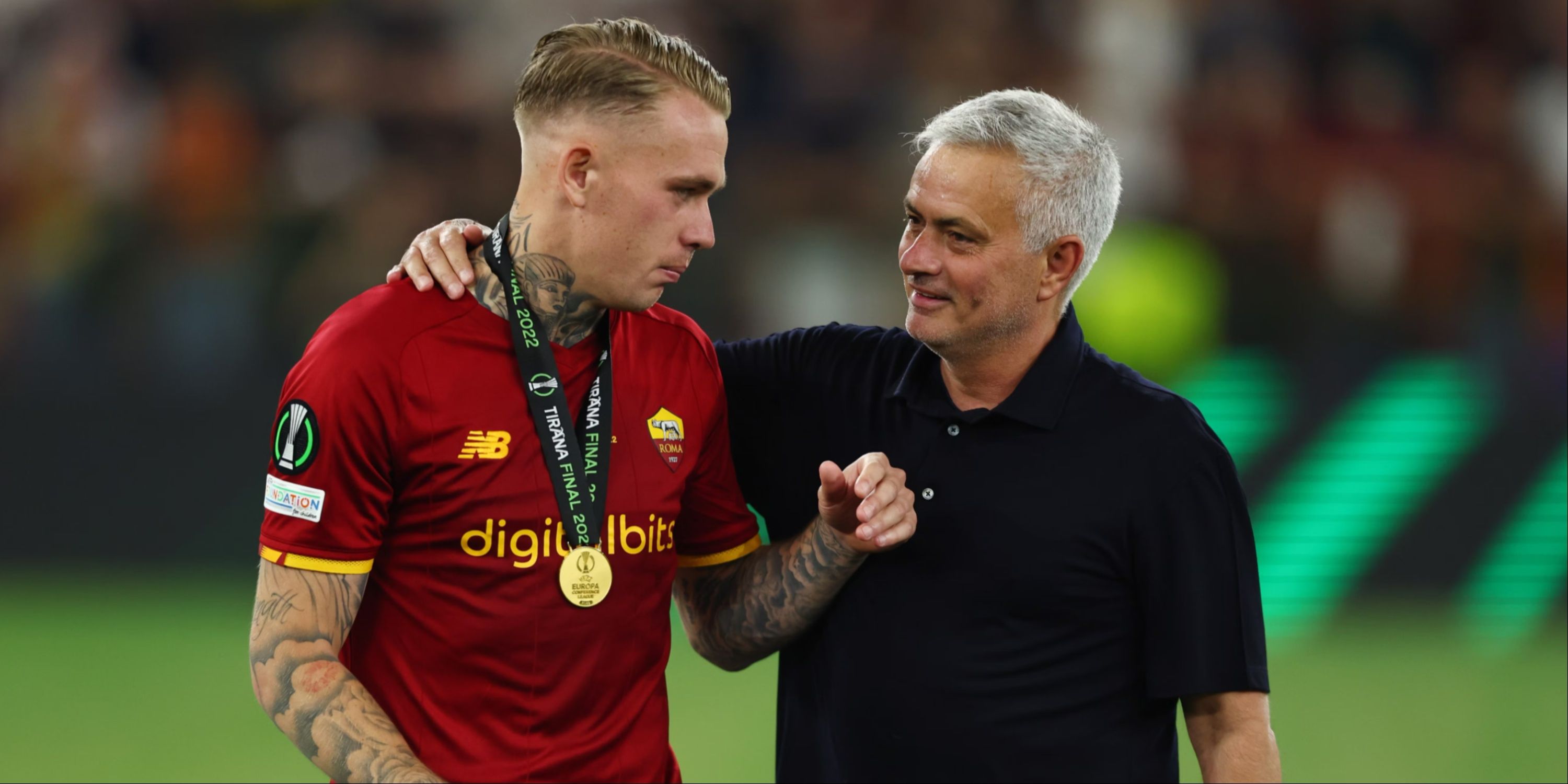 Rick Karsdorp and Jose Mourinho