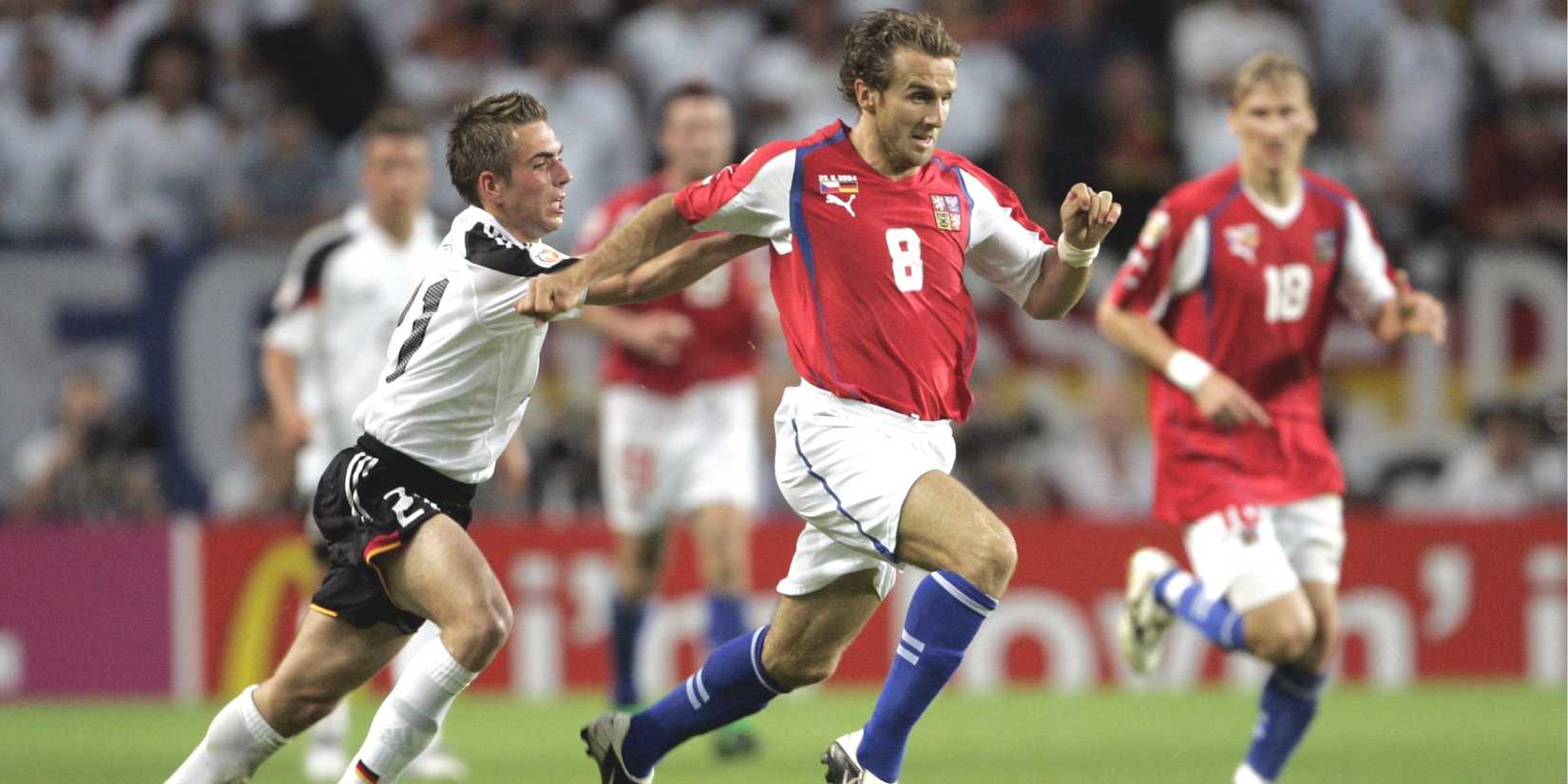 Karel Poborsky for Czech Republic against Germany