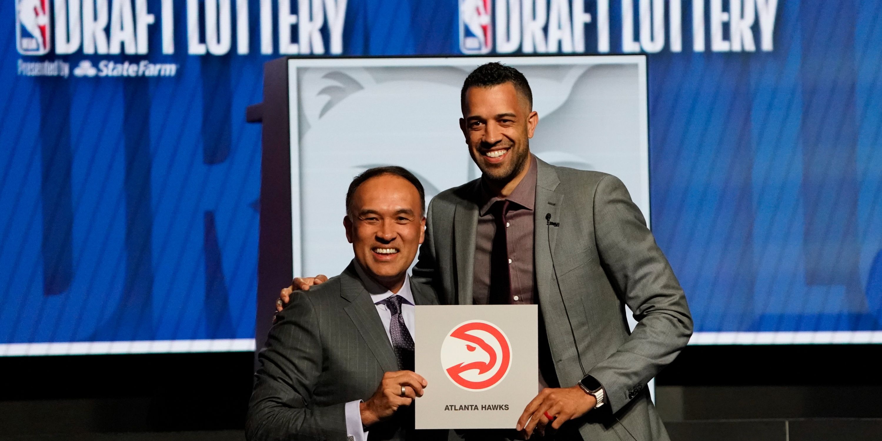 Hawks GM Landry Fields reacts to landing the top pick