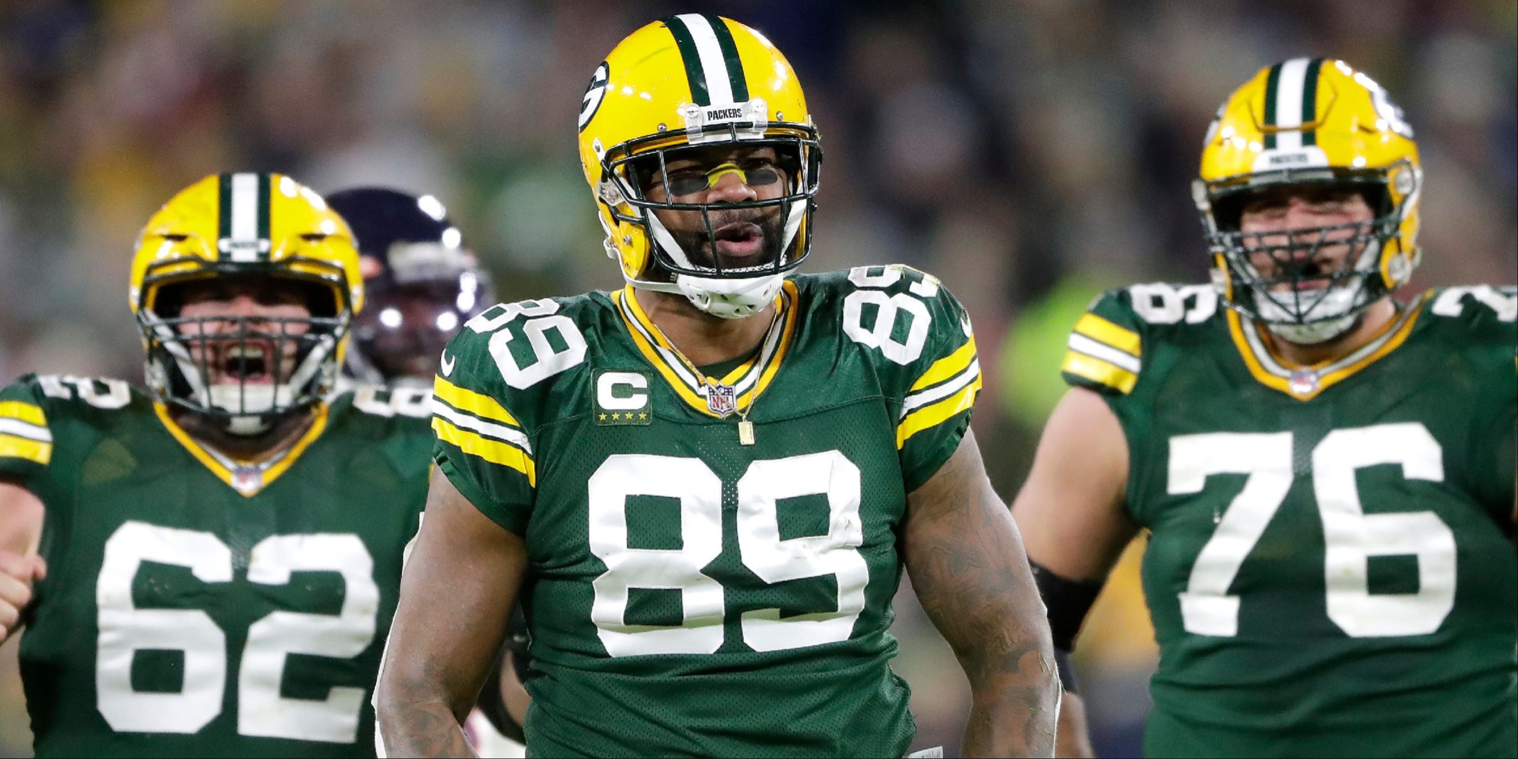 Tight end Marcedes Lewis with the Green Bay Packers