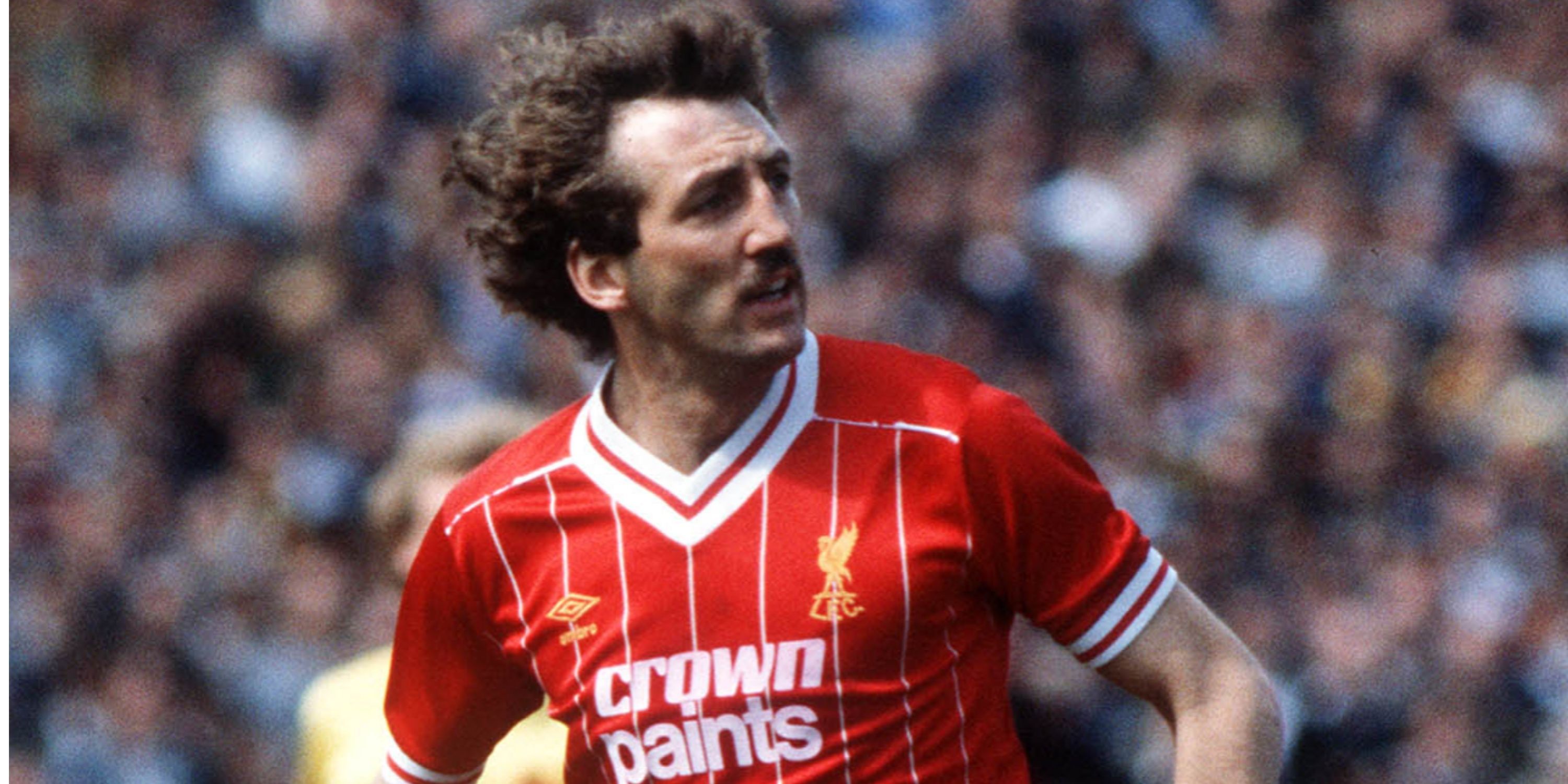 Liverpool's Alan Kennedy in action against Watford at Vicarage Road