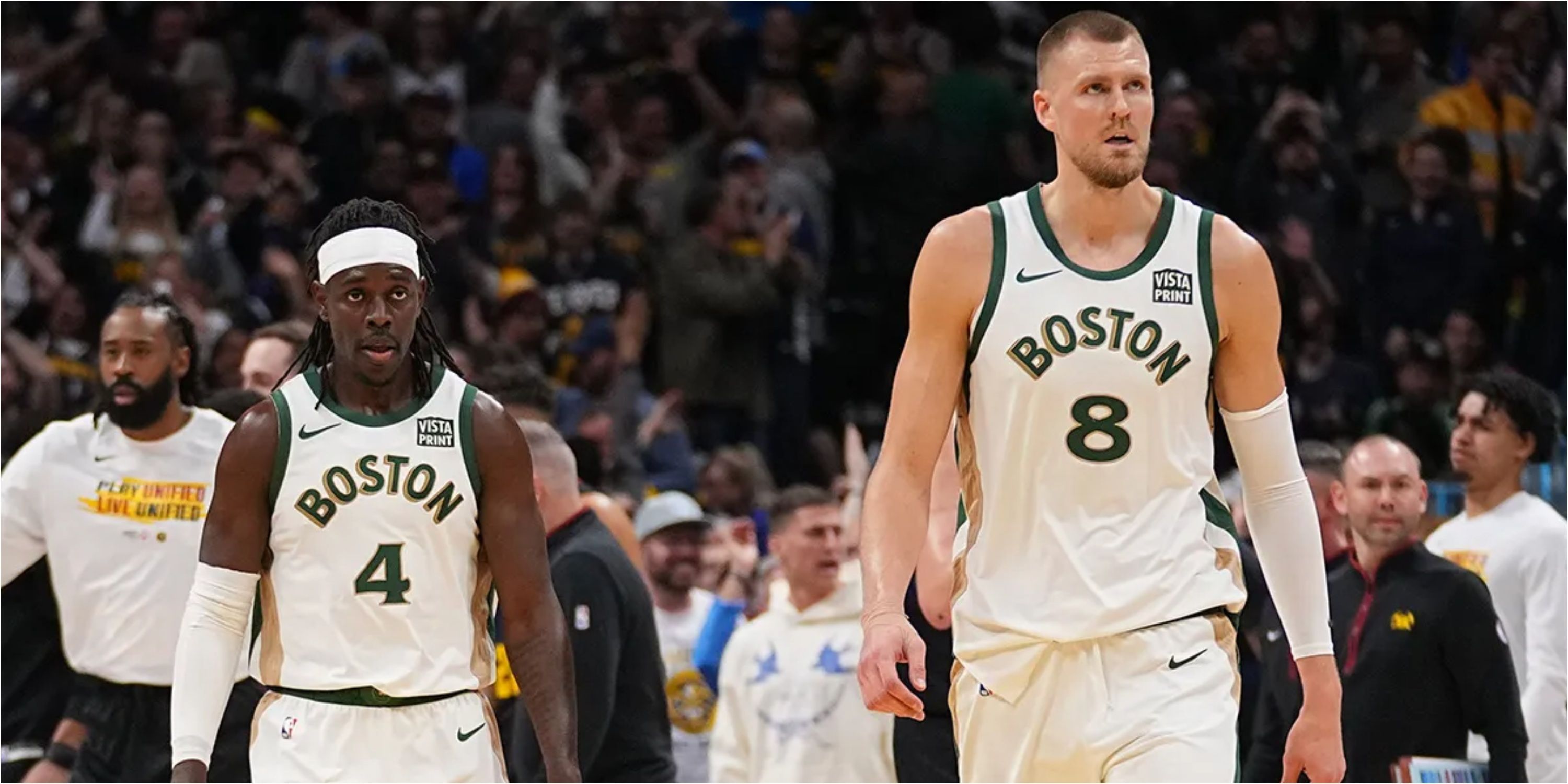 Kristaps Porziņģis Jrue Holiday Boston Celtics