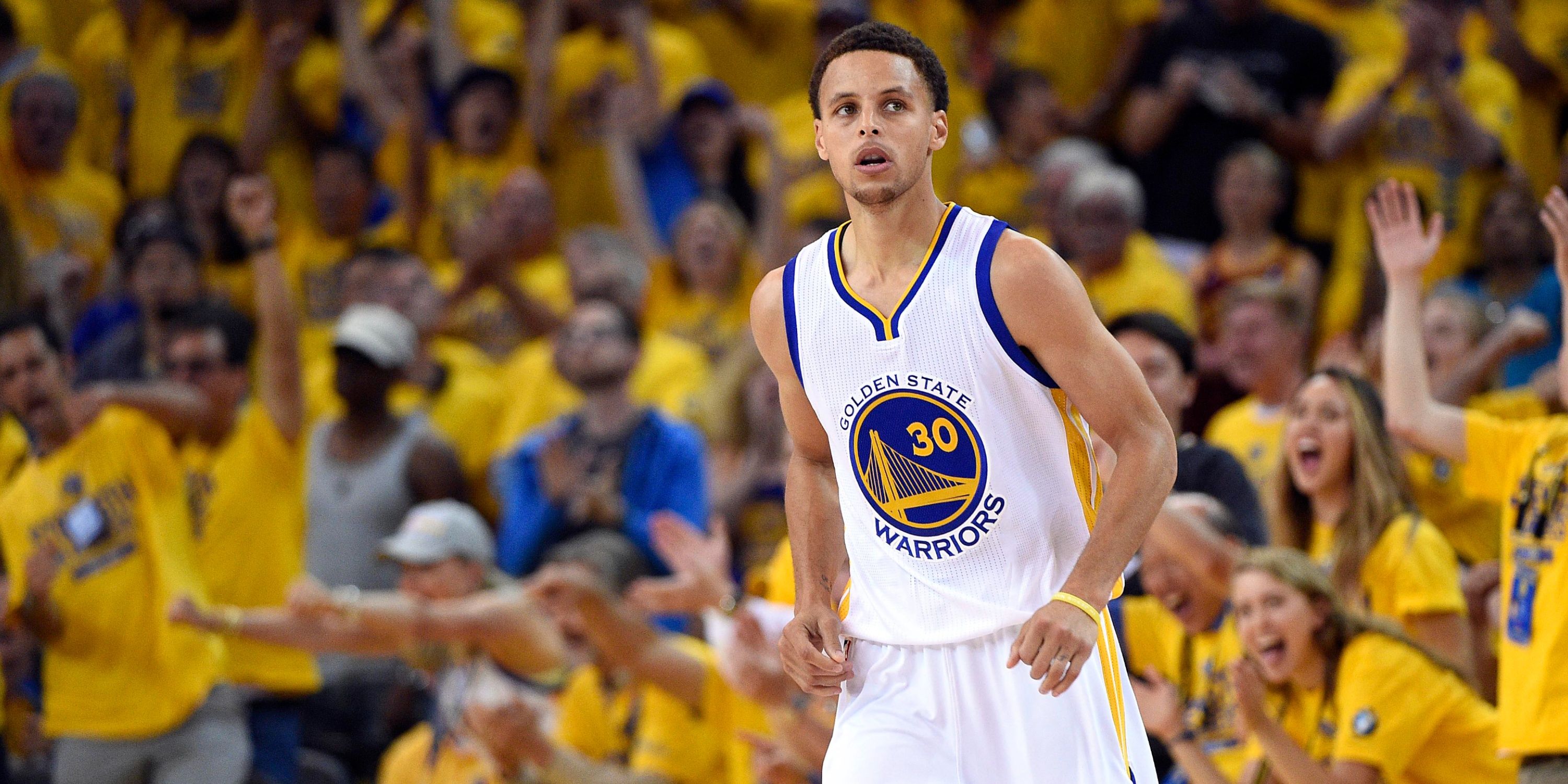 Golden State Warriors guard Stephen Curry during Game 2 of the 2015 NBA Finals.
