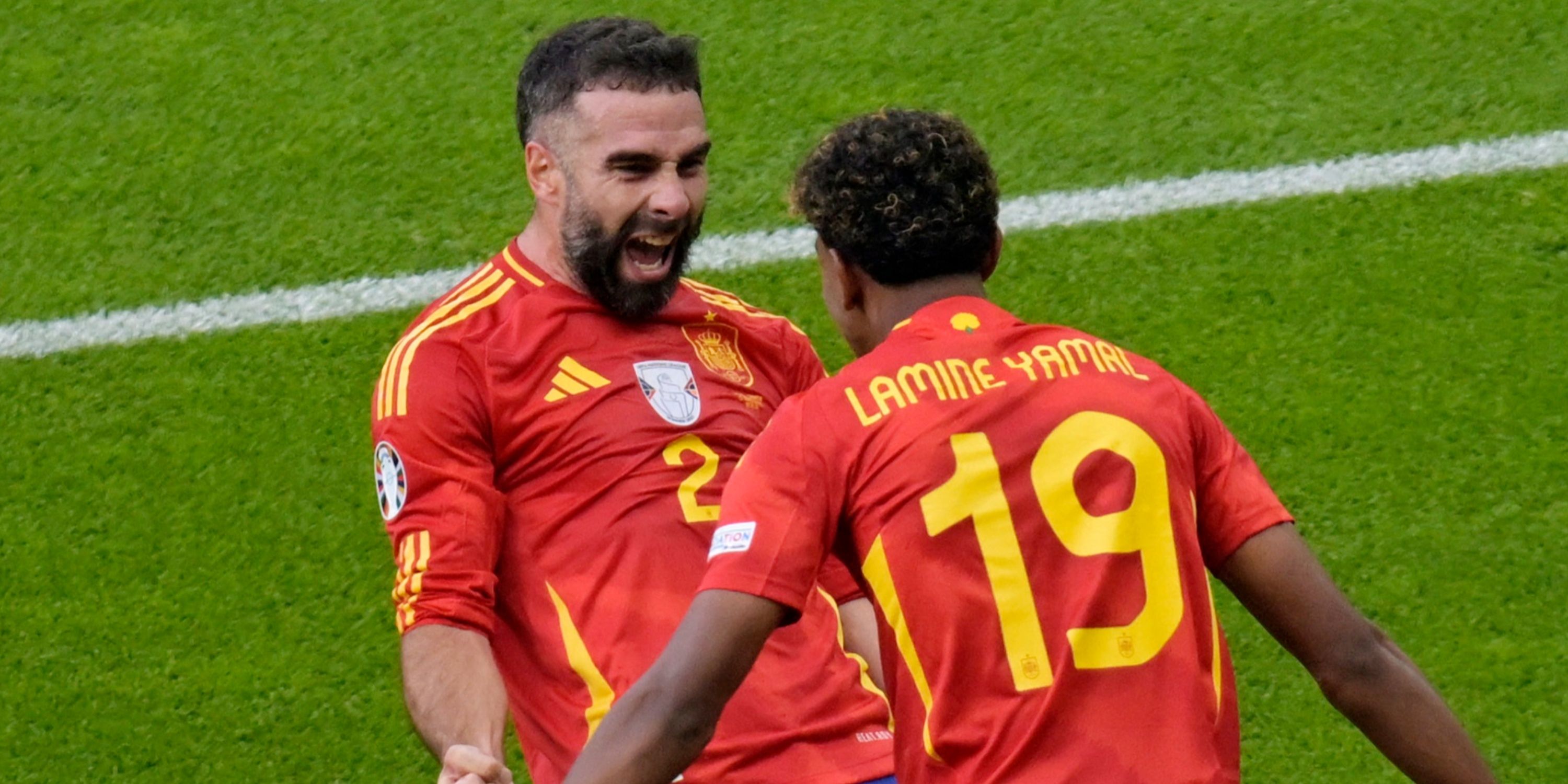 Dani Carvajal and Lamine Yamal