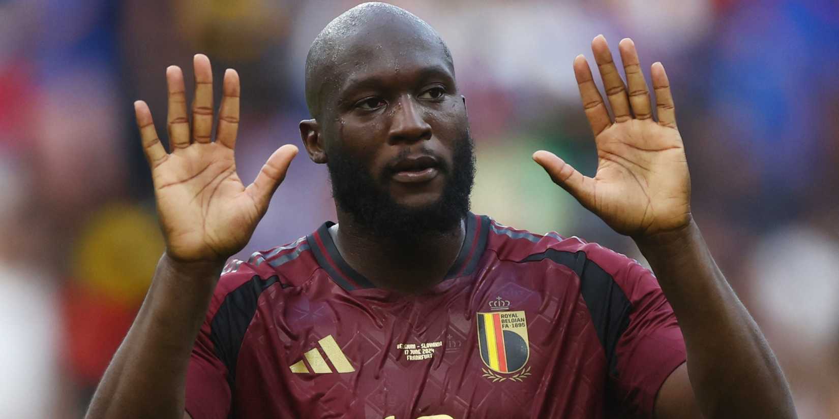 Belgium striker Romelu Lukaku in action