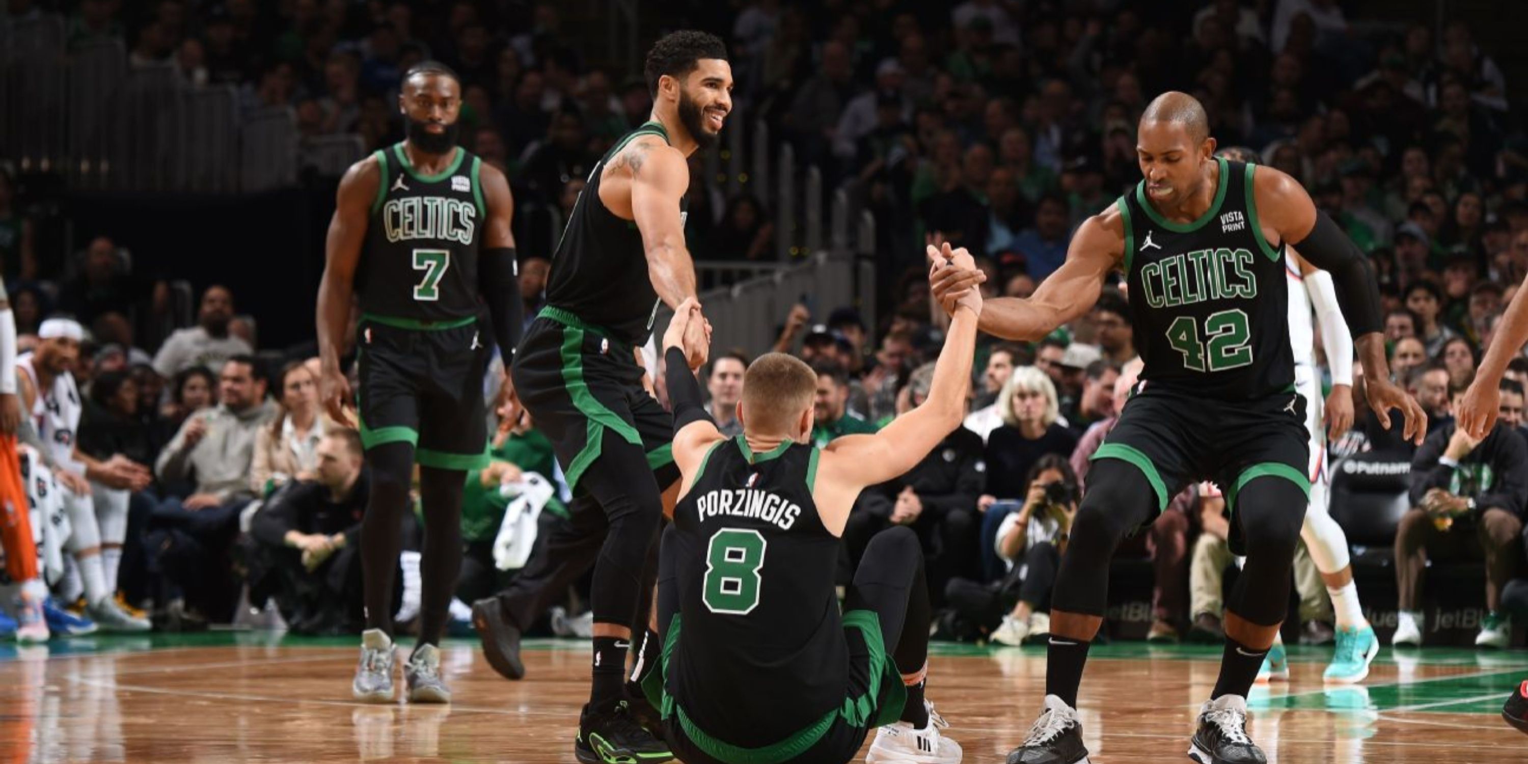 Boston Celtics Kristaps Porziņģis Al Horford Jayson Tatum Jaylen Brown