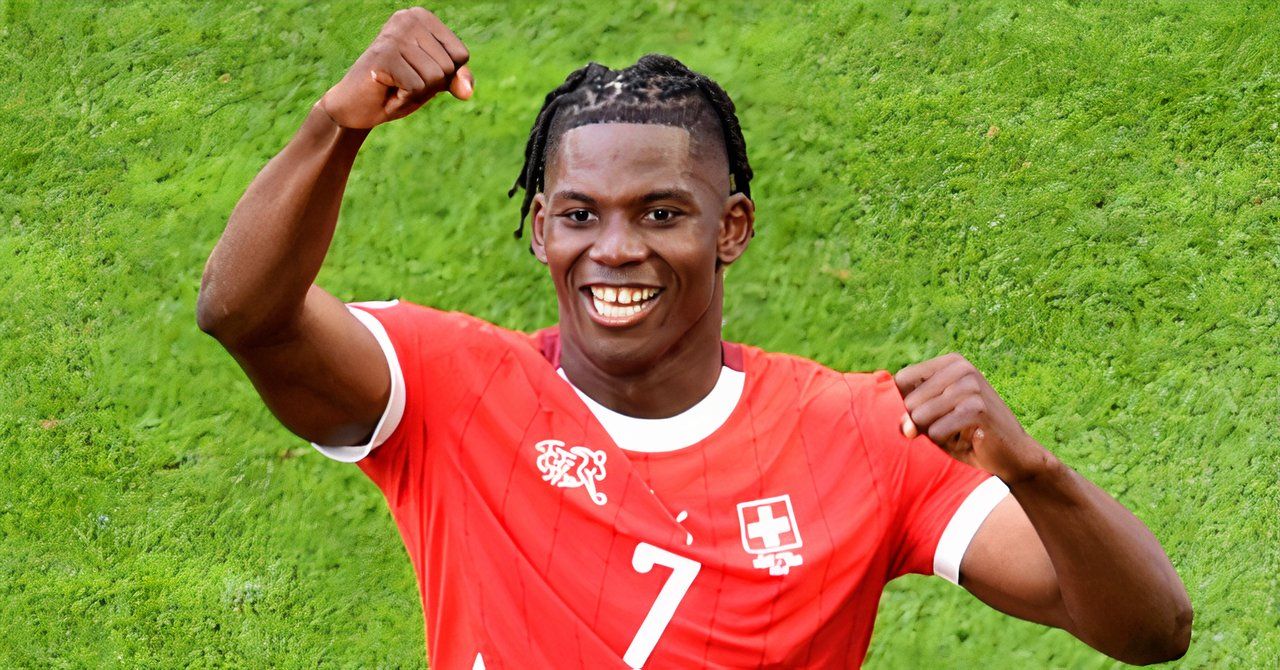 Switzerland's Breel Embolo celebrates scoring