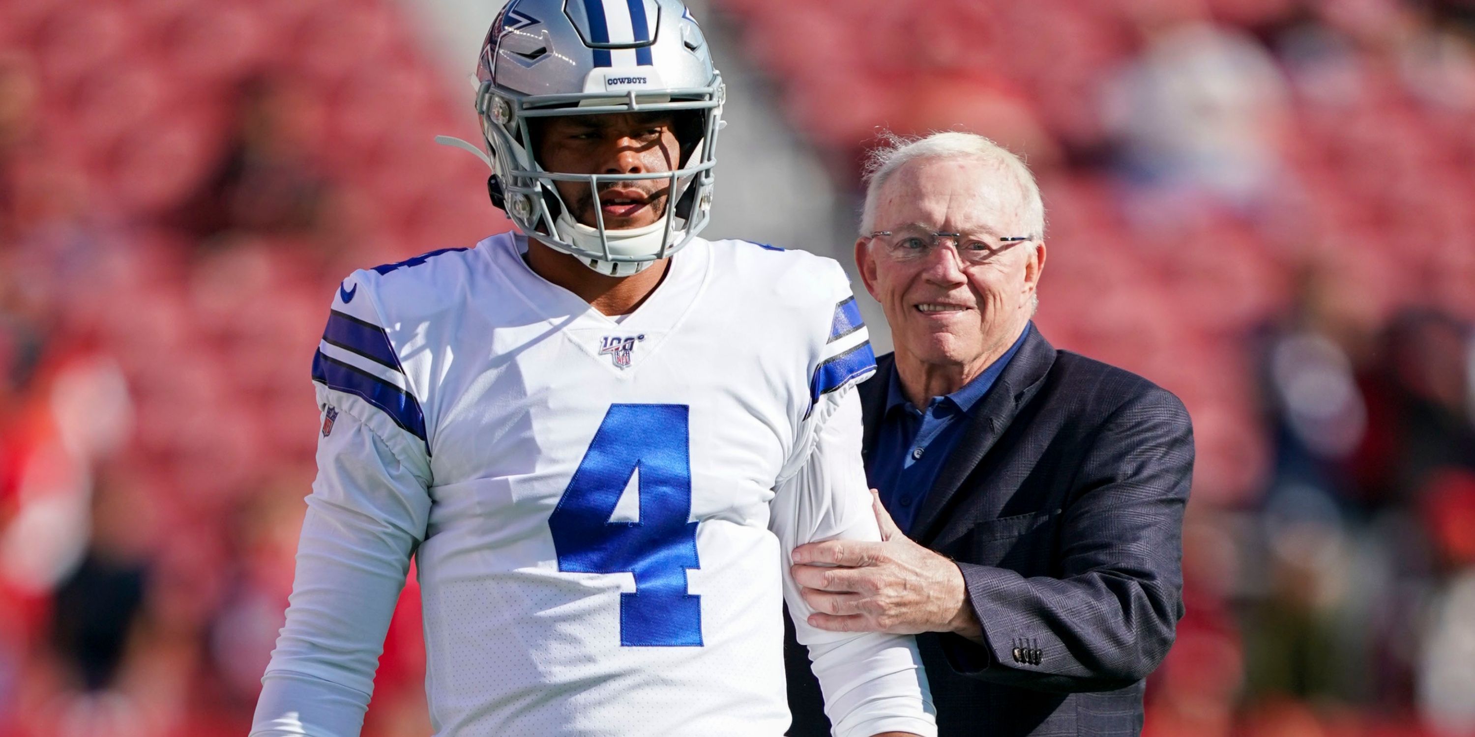 Jerry Jones and Dak Prescott