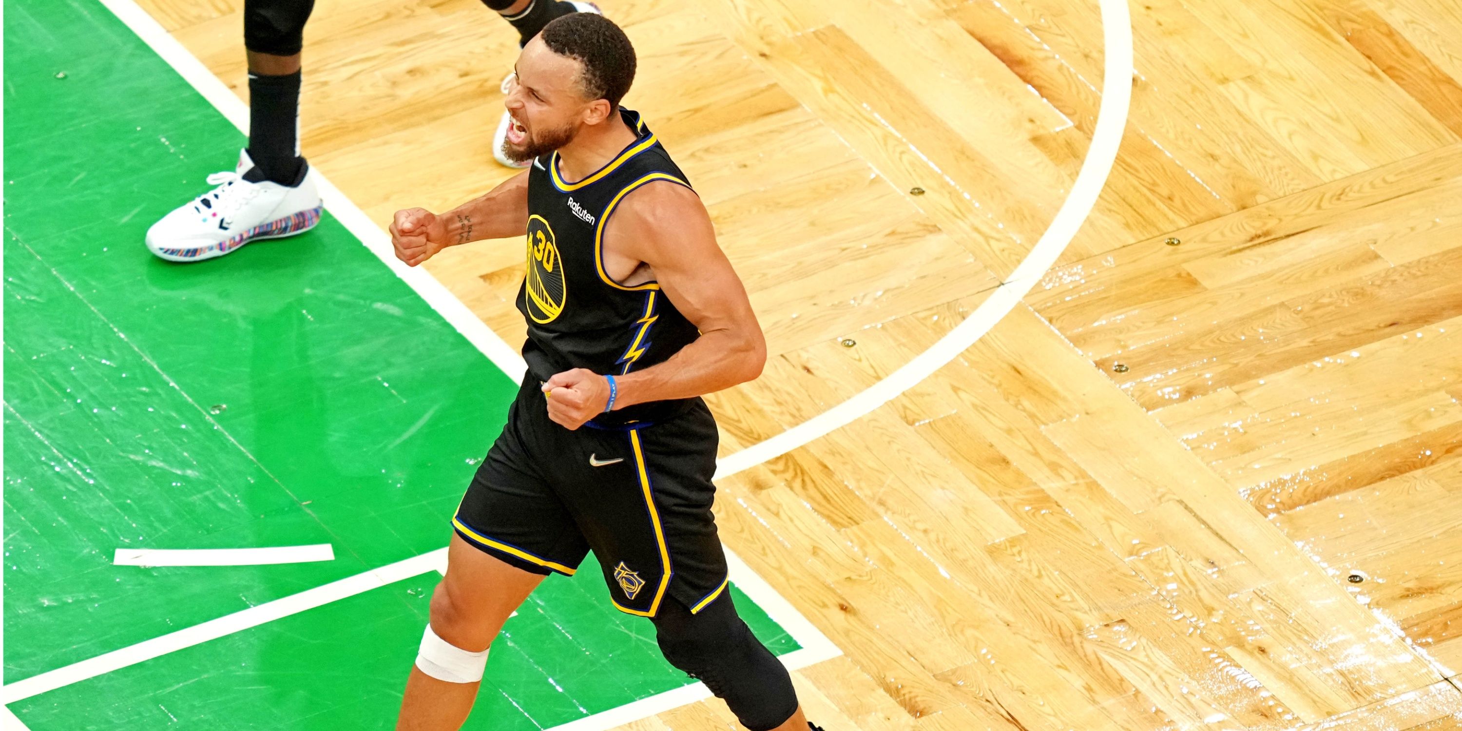 Golden State Warriors guard Stephen Curry during Game 4 of the 2022 NBA Finals against the Boston Celtics.