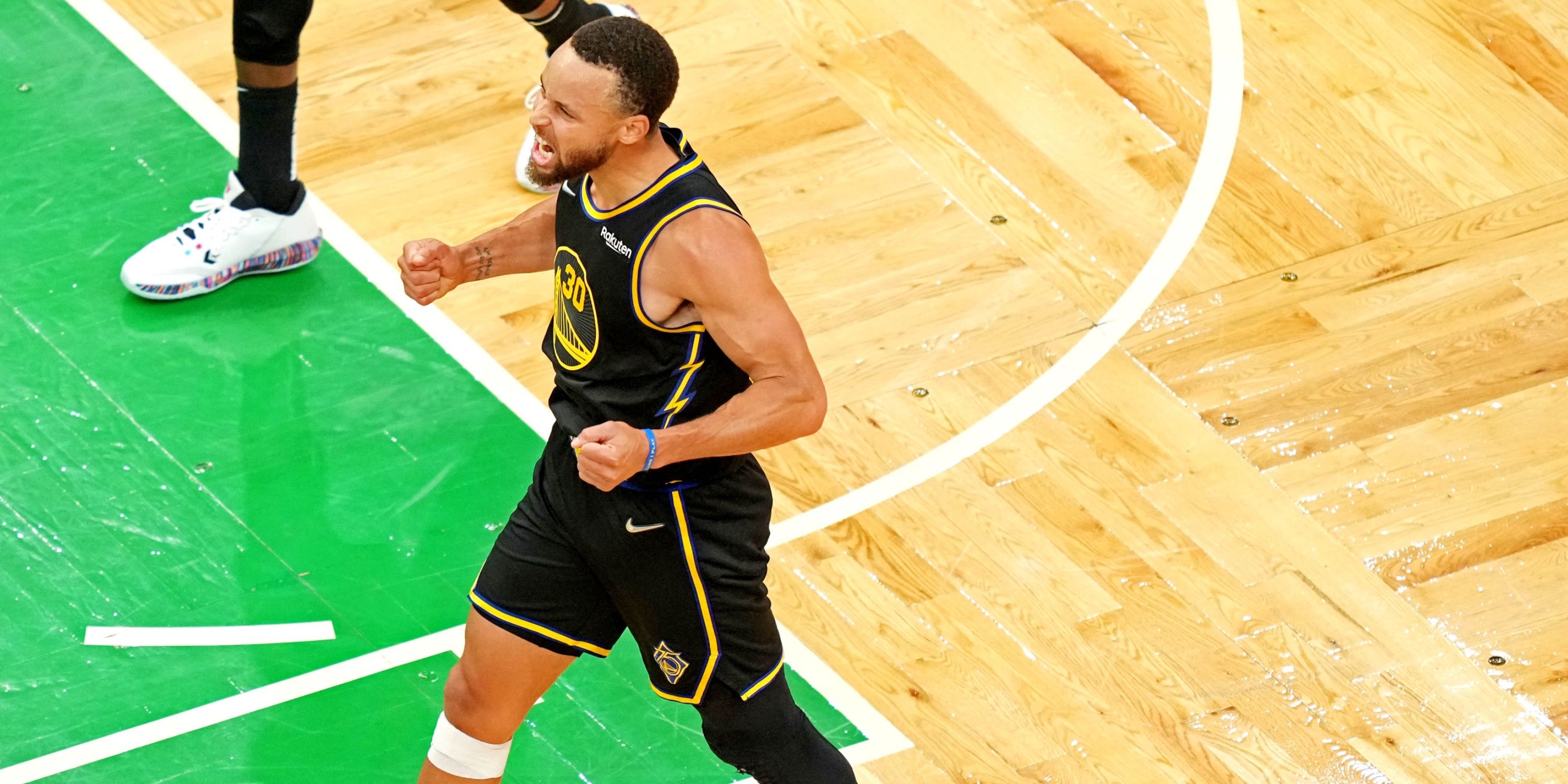 Golden State Warriors guard Stephen Curry during Game 4 of the 2022 NBA Finals against the Boston Celtics.