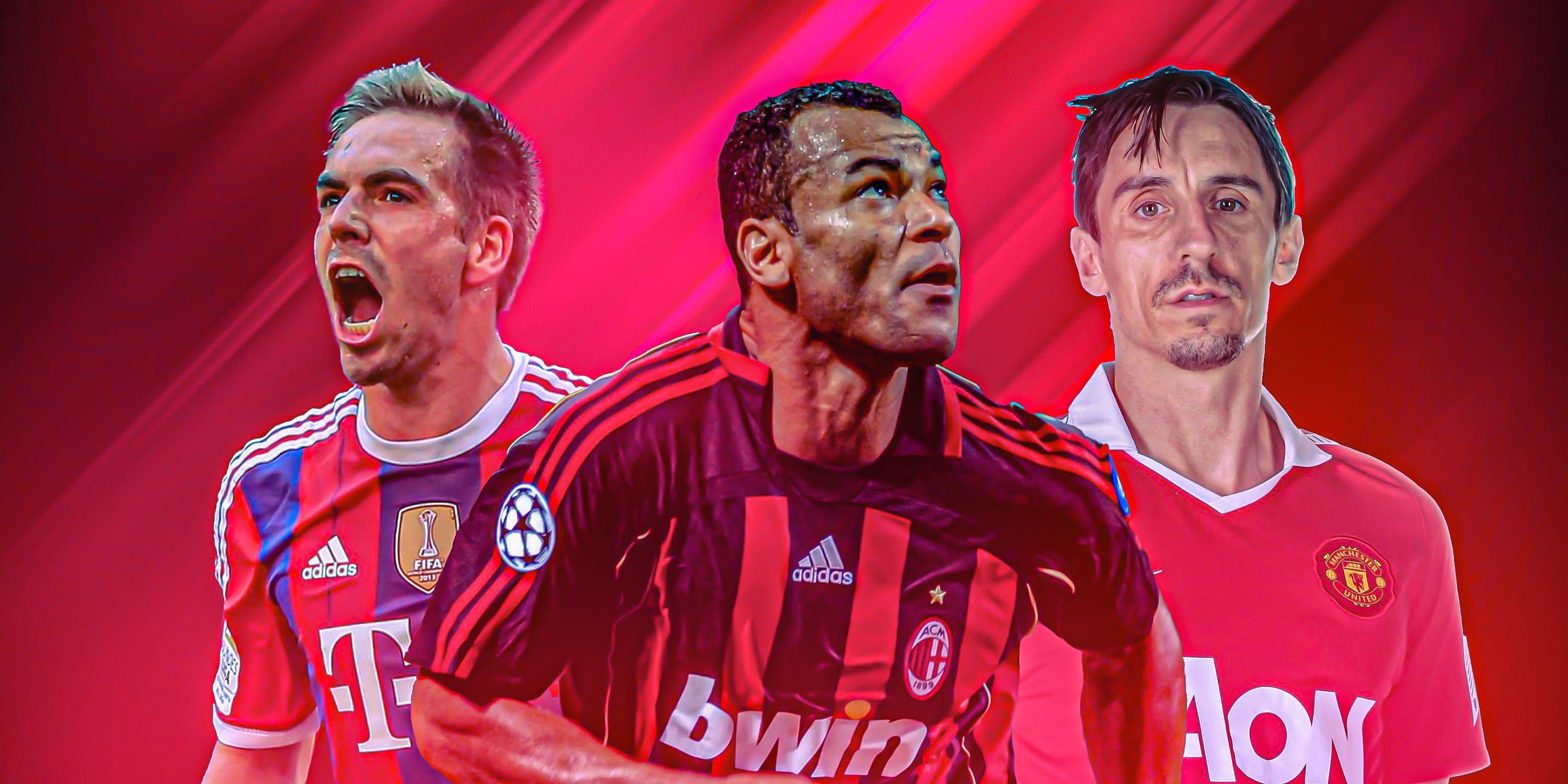 Lahm, Cafu and Neville