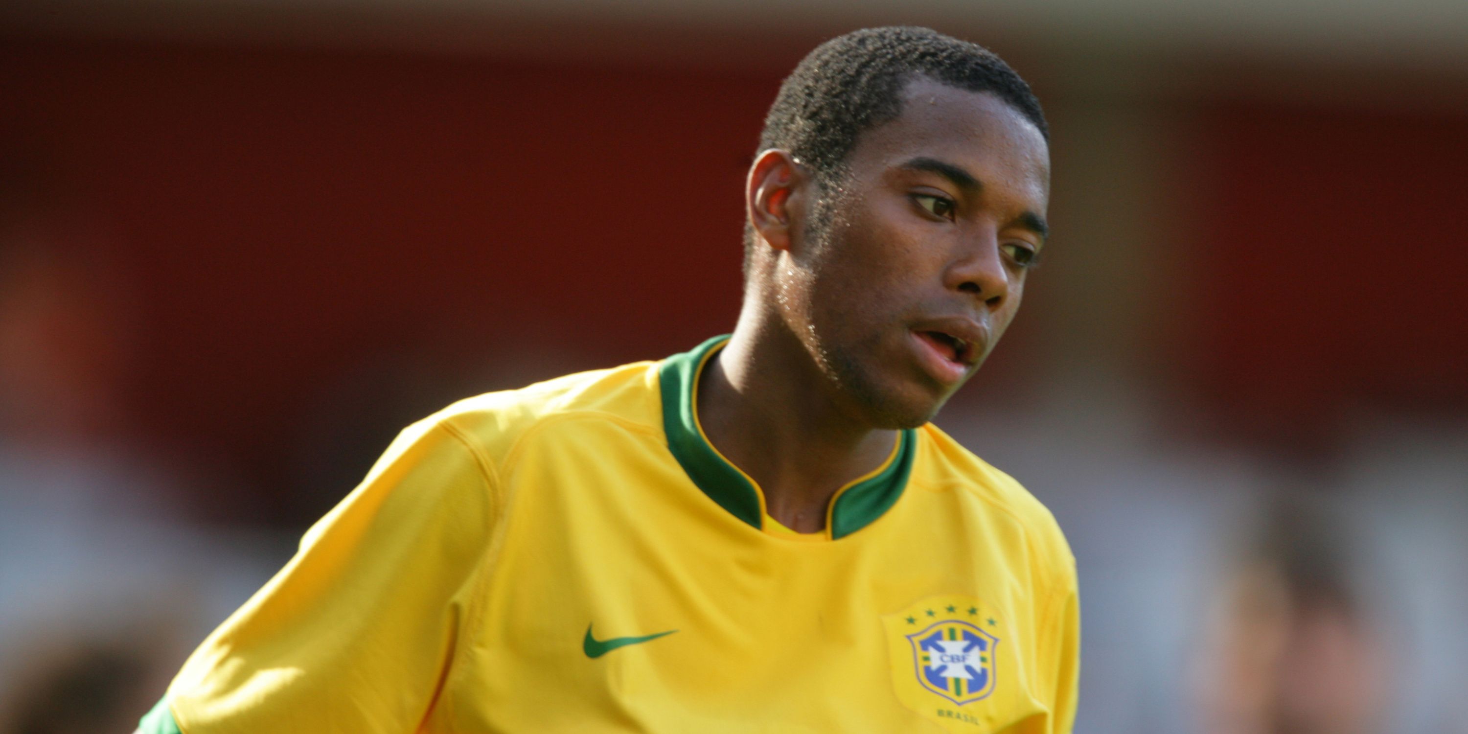 Robinho in action for Brazil