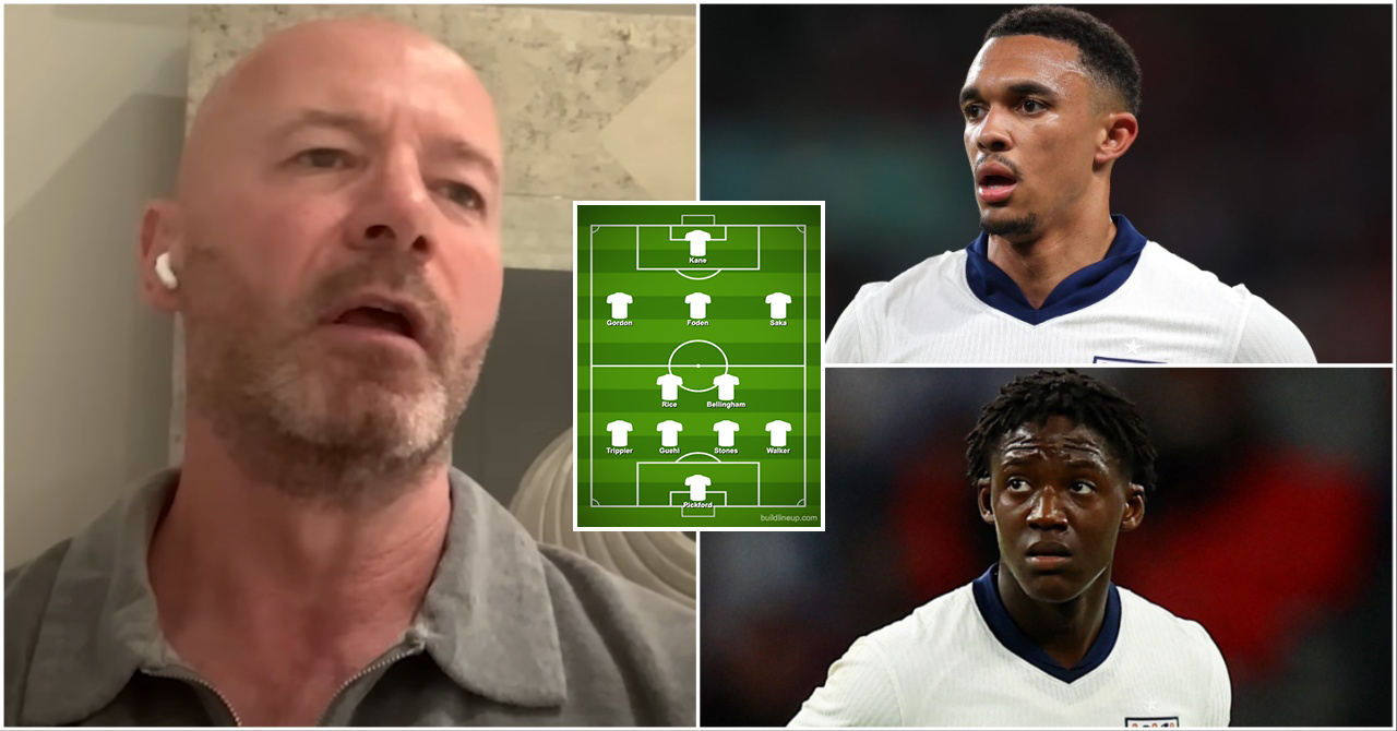 Alan Shearer leaves Alexander-Arnold and Mainoo out of his England XI for Euro 2024