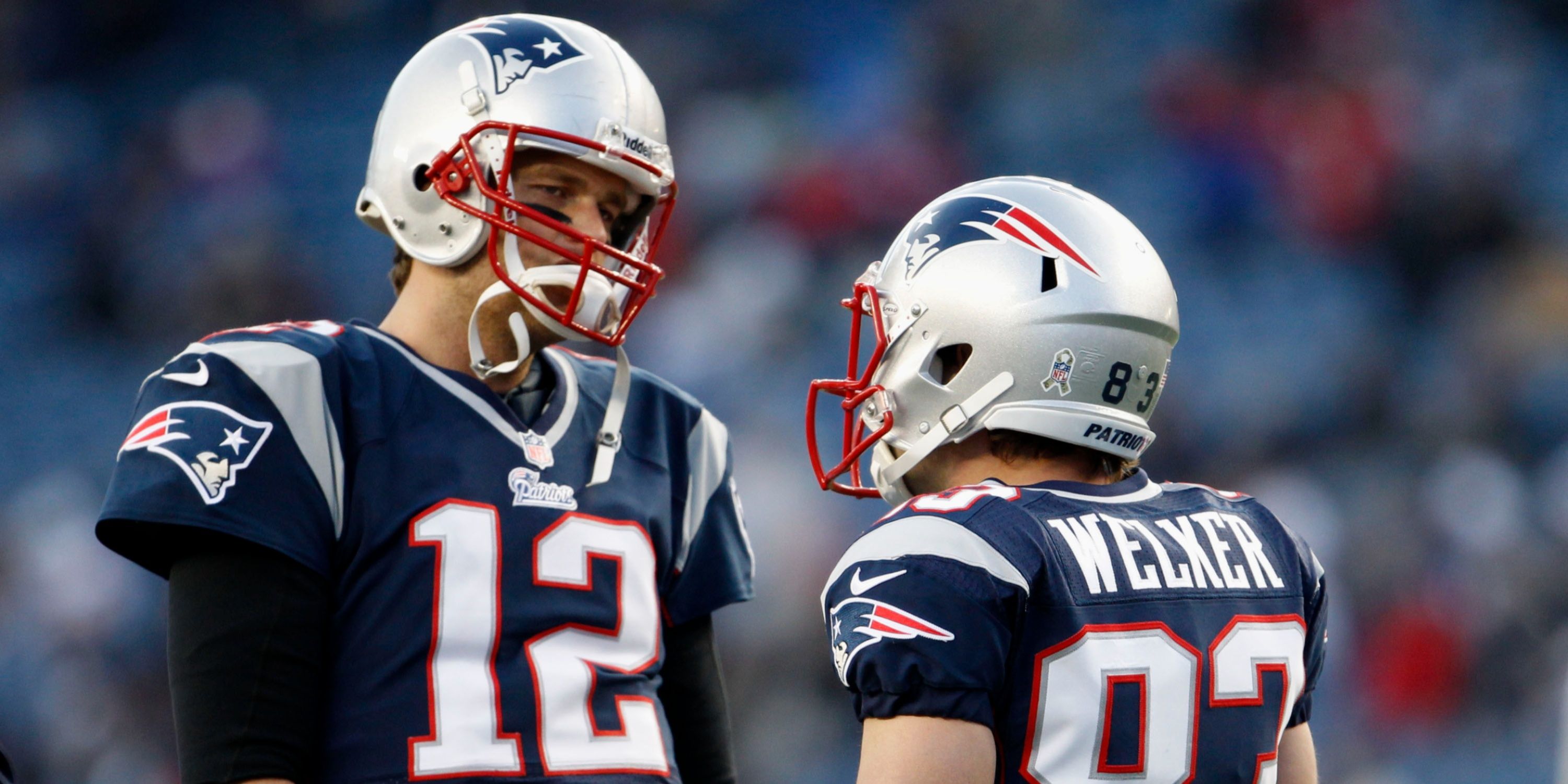 Tom Brady Wes Welker New England Patriots