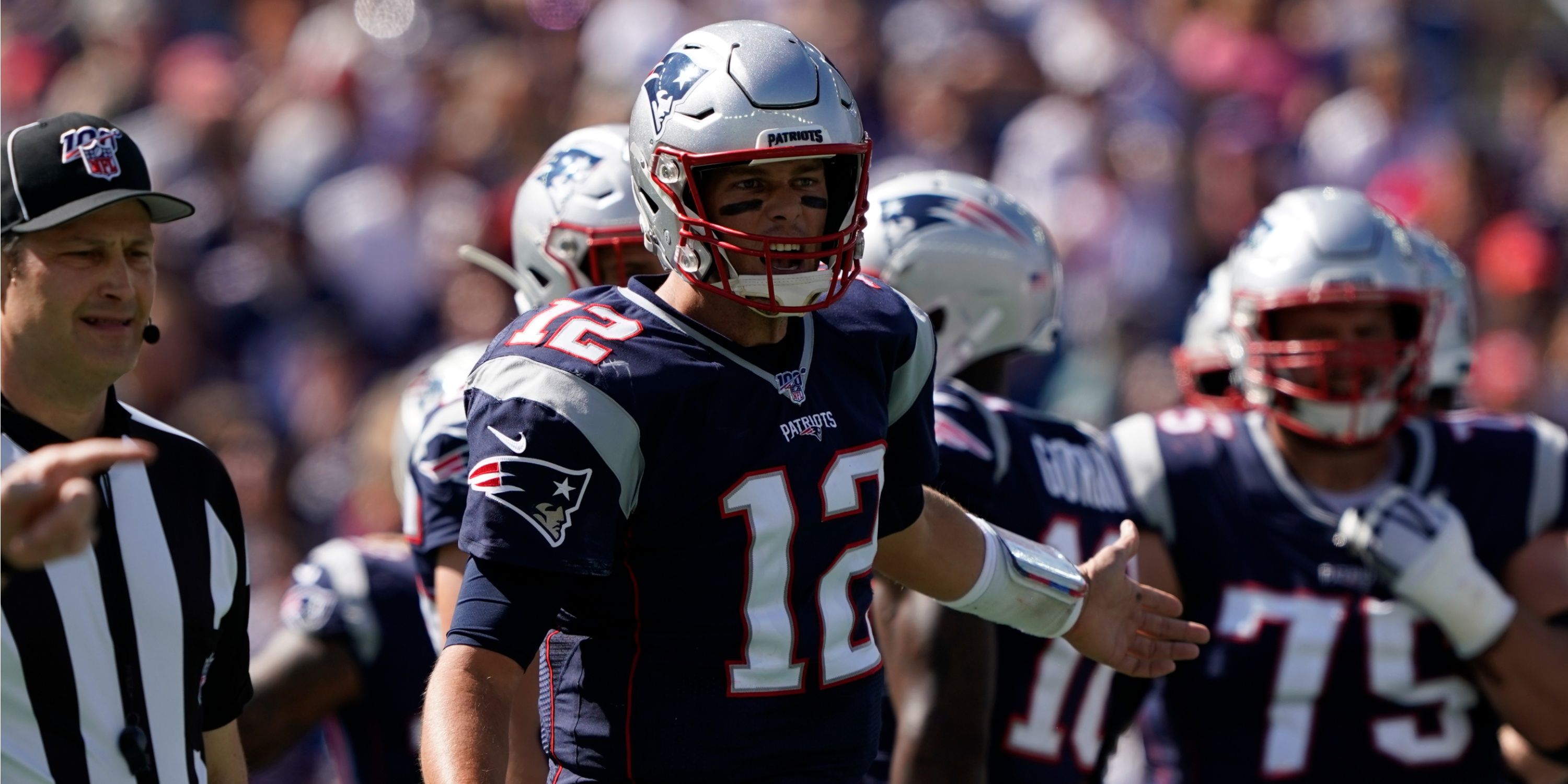 Tom Brady with the Patriots in New England.