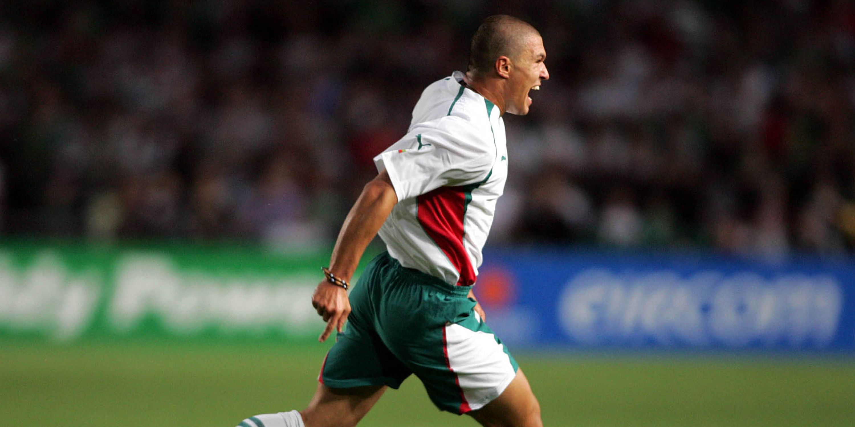 Valeri Bozhinov in action for Bulgaria at Euro 2004