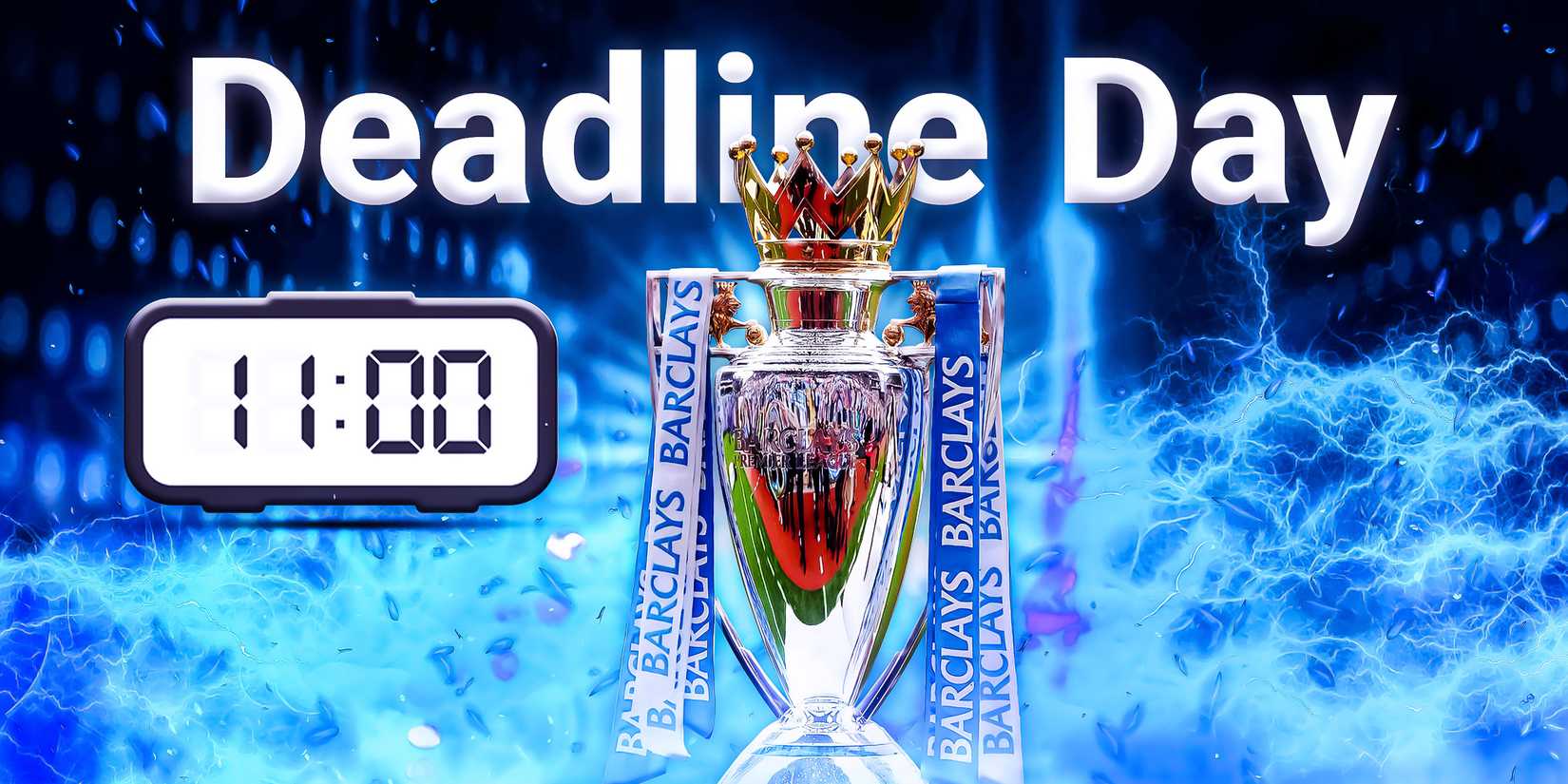 Deadline Day in the Premier League with a clock