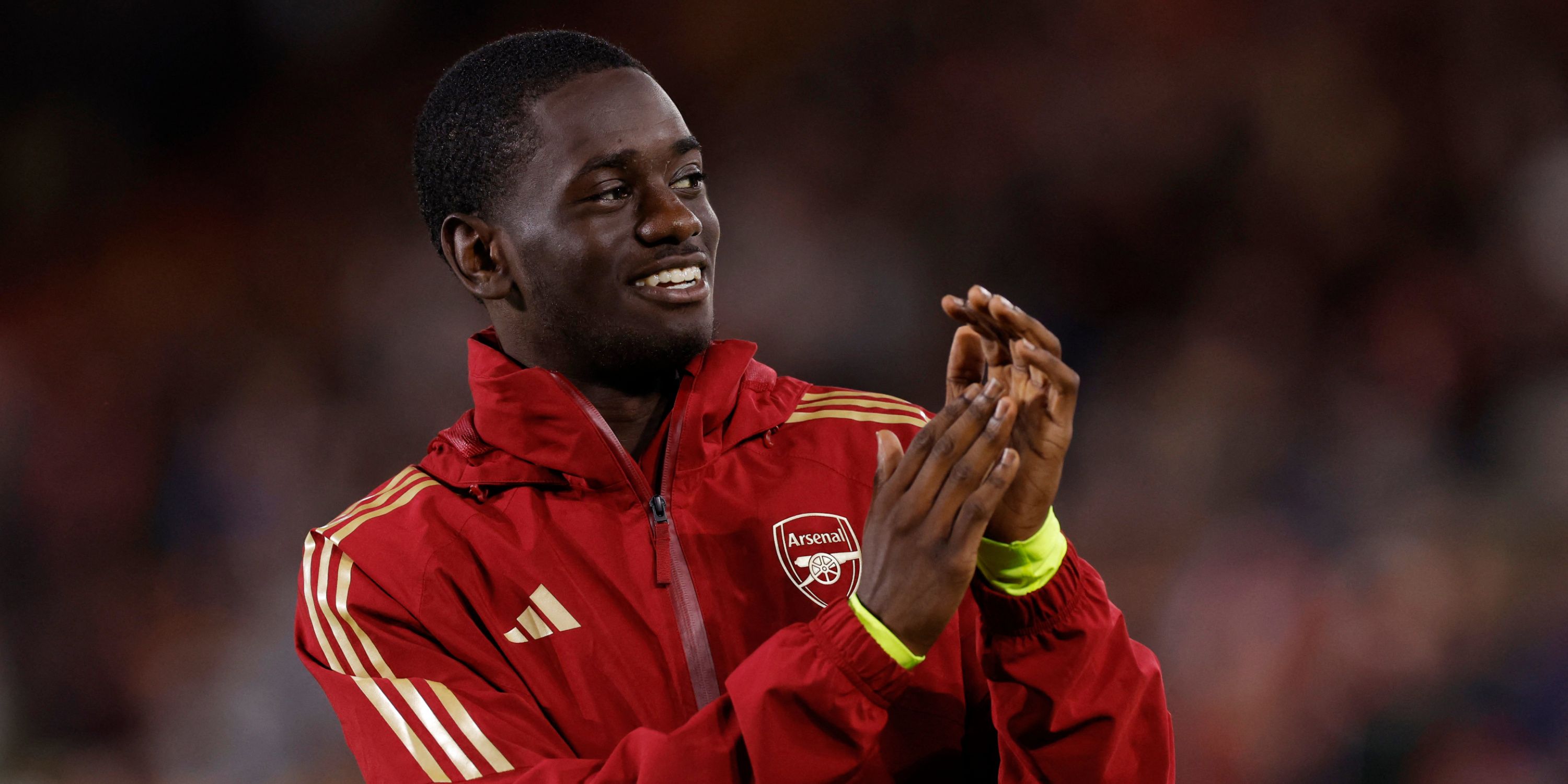 Arsenal's Charles Sagoe Jr applauding