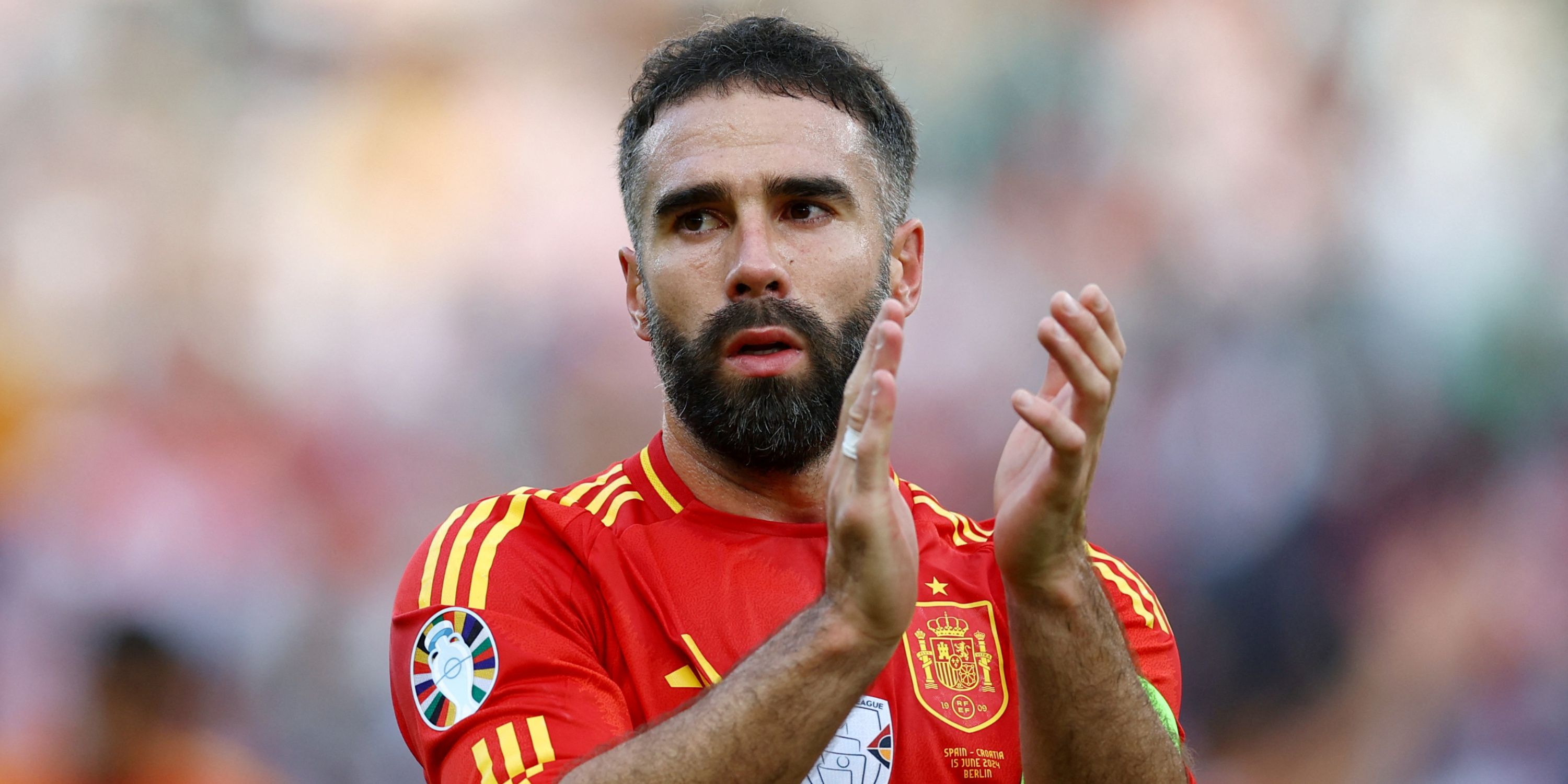 Dani Carvajal applauding at Euro 2024