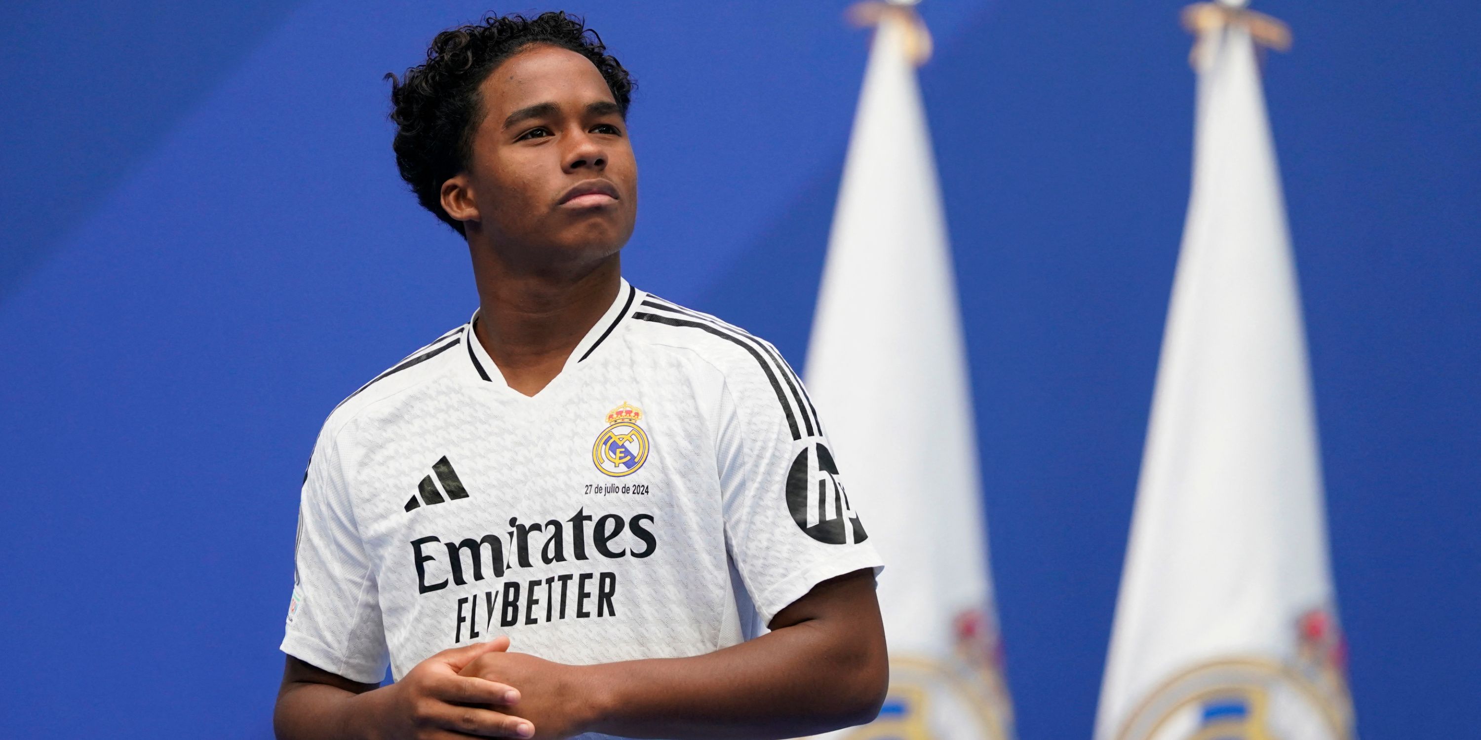 Endrick at his Real Madrid unveiling