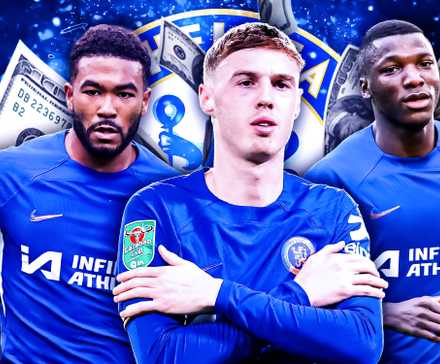 Chelsea's Reece James, Cole Palmer and Moises Caicedo.