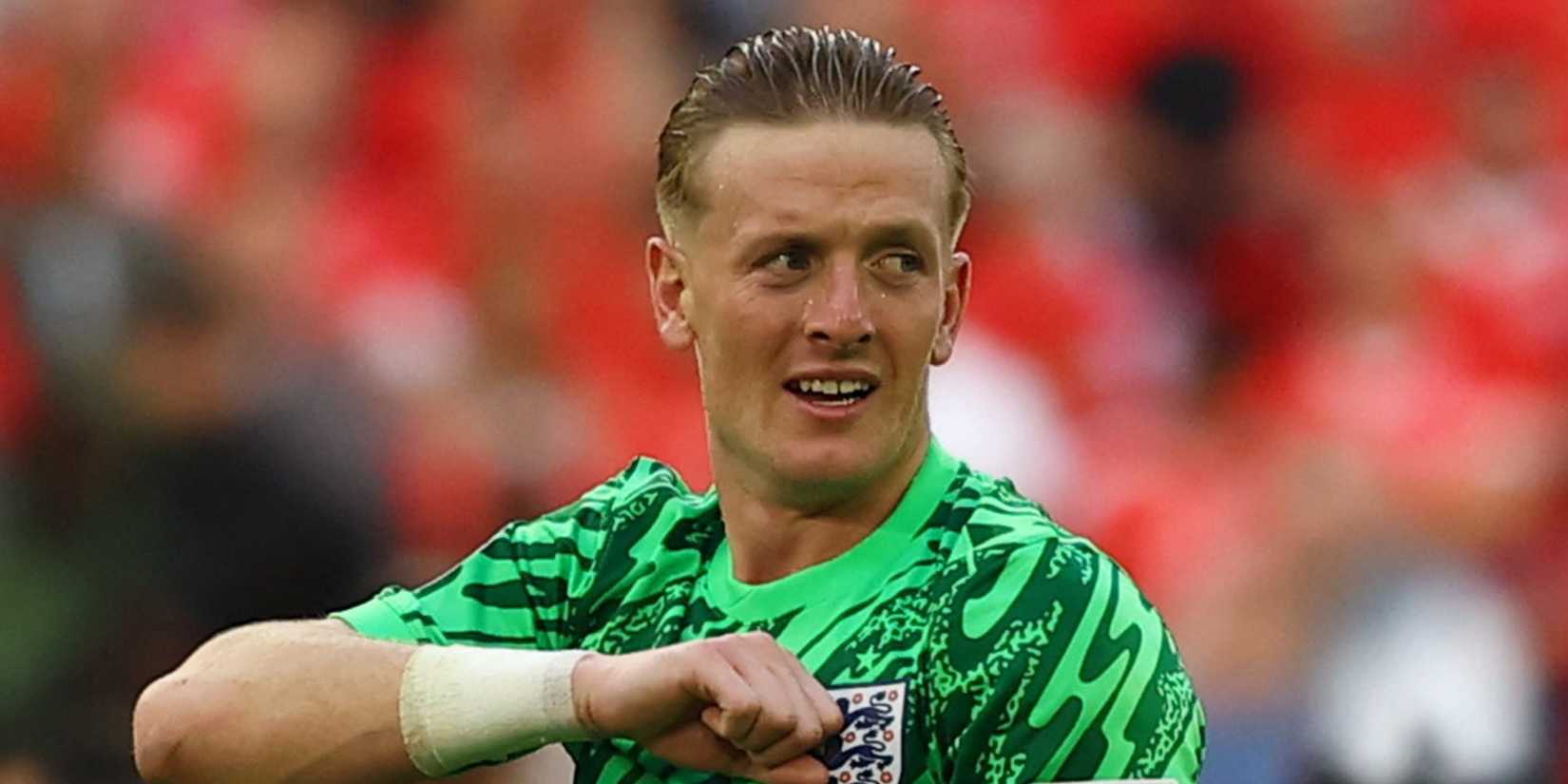 Jordan Pickford saved Manuel Akanji's penalty