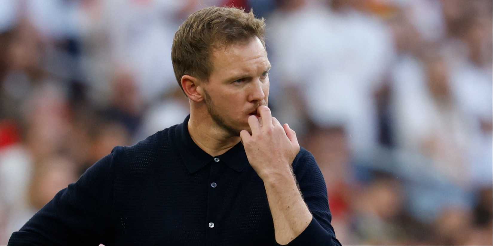 Germany head coach Julian Nagelsmann biting his nails