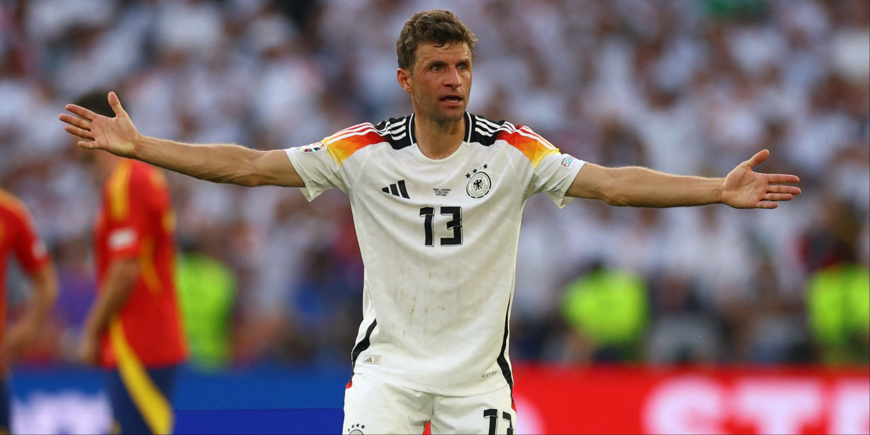 Der Deutsche Thomas Müller in Aktion